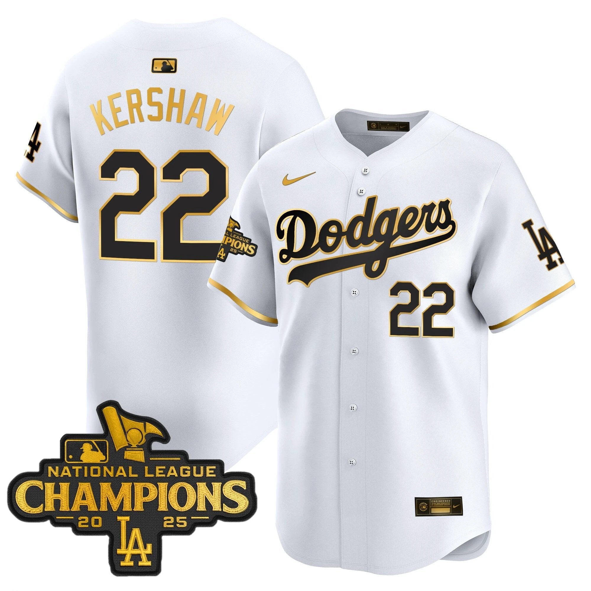 Dodgers 2025 National League Champions Vapor Premier Limited Jersey - All Stitched by Los Angeles Dodgers
