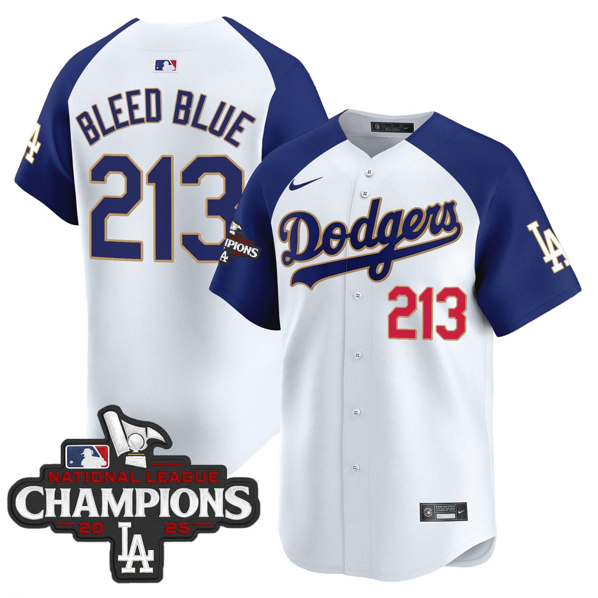 Dodgers 2025 National League Champions Vapor Premier Limited Jersey - All Stitched by Los Angeles Dodgers