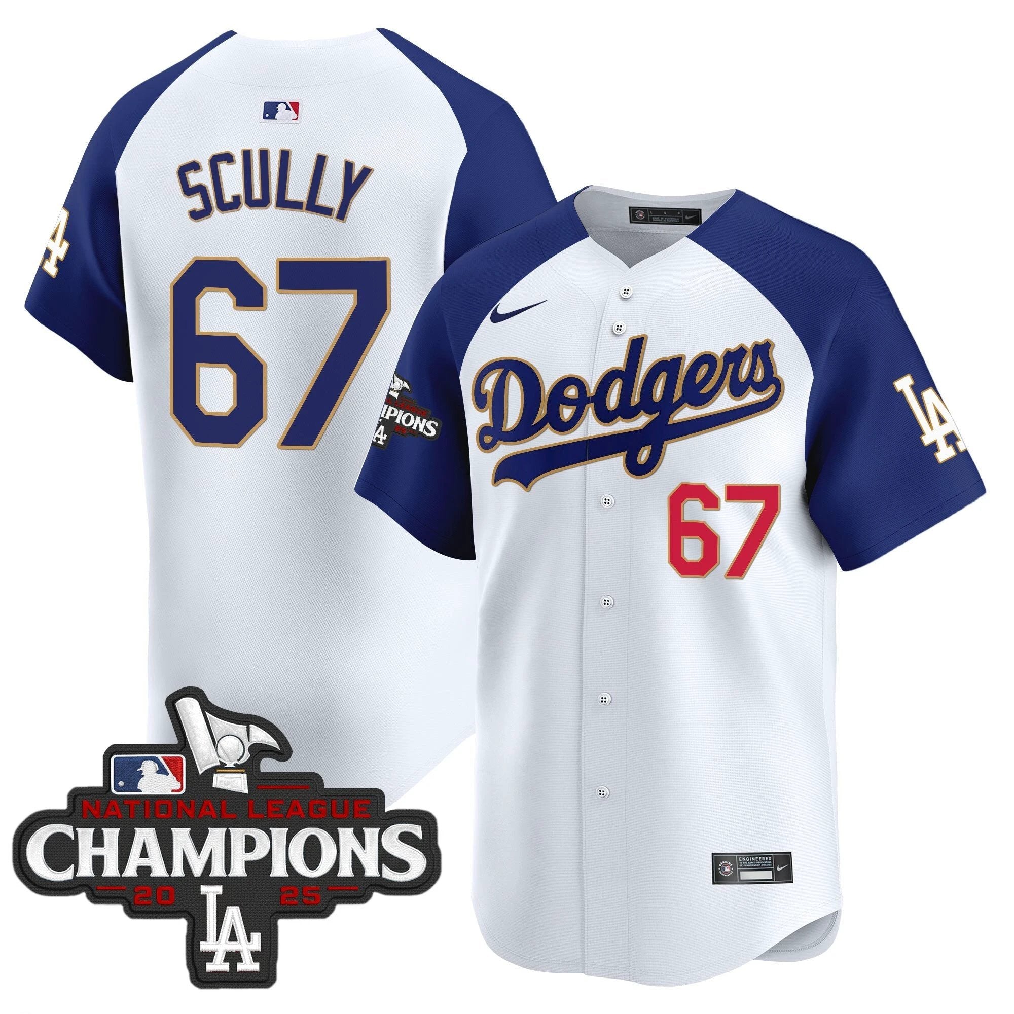 Dodgers 2025 National League Champions Vapor Premier Limited Jersey - All Stitched by Los Angeles Dodgers