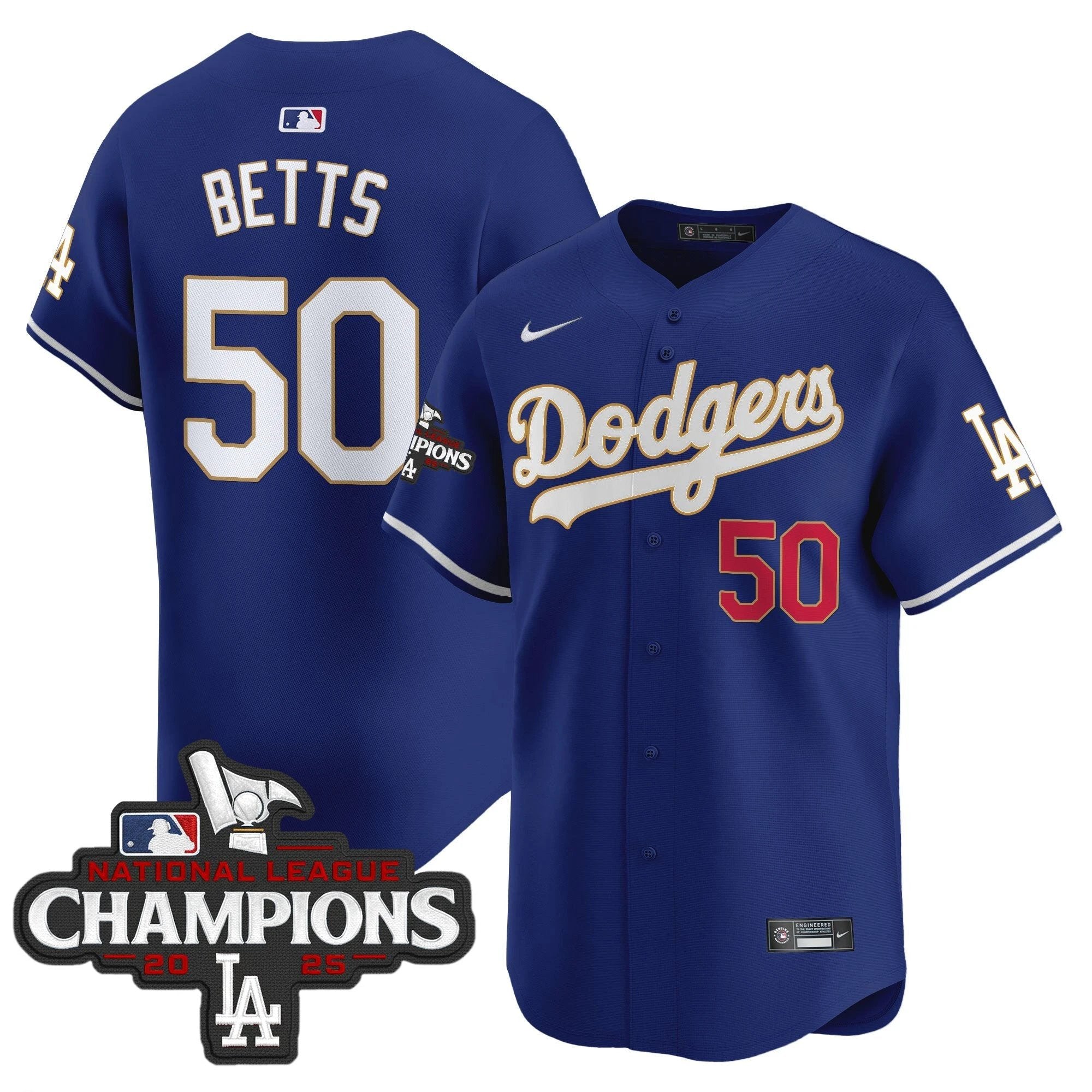 Dodgers 2025 National League Champions Vapor Premier Limited Jersey - All Stitched by Los Angeles Dodgers