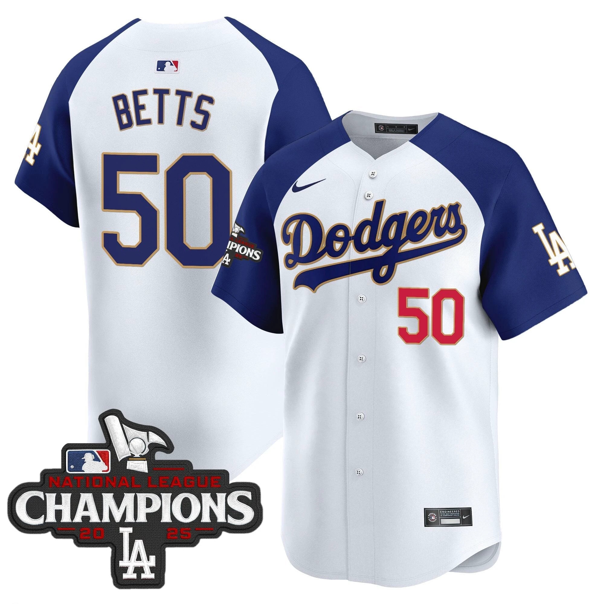Dodgers 2025 National League Champions Vapor Premier Limited Jersey - All Stitched by Los Angeles Dodgers