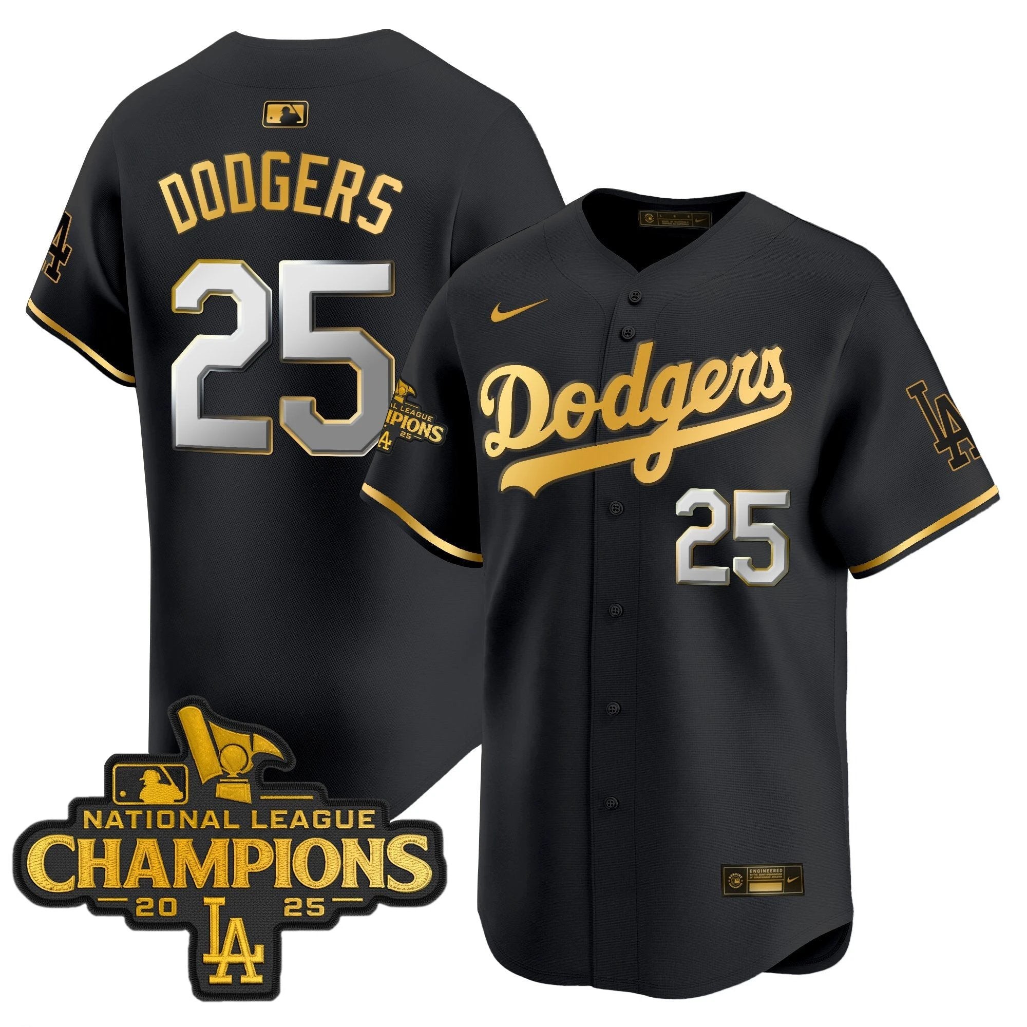 Dodgers 2025 National League Champions Vapor Premier Limited Jersey - All Stitched by Los Angeles Dodgers