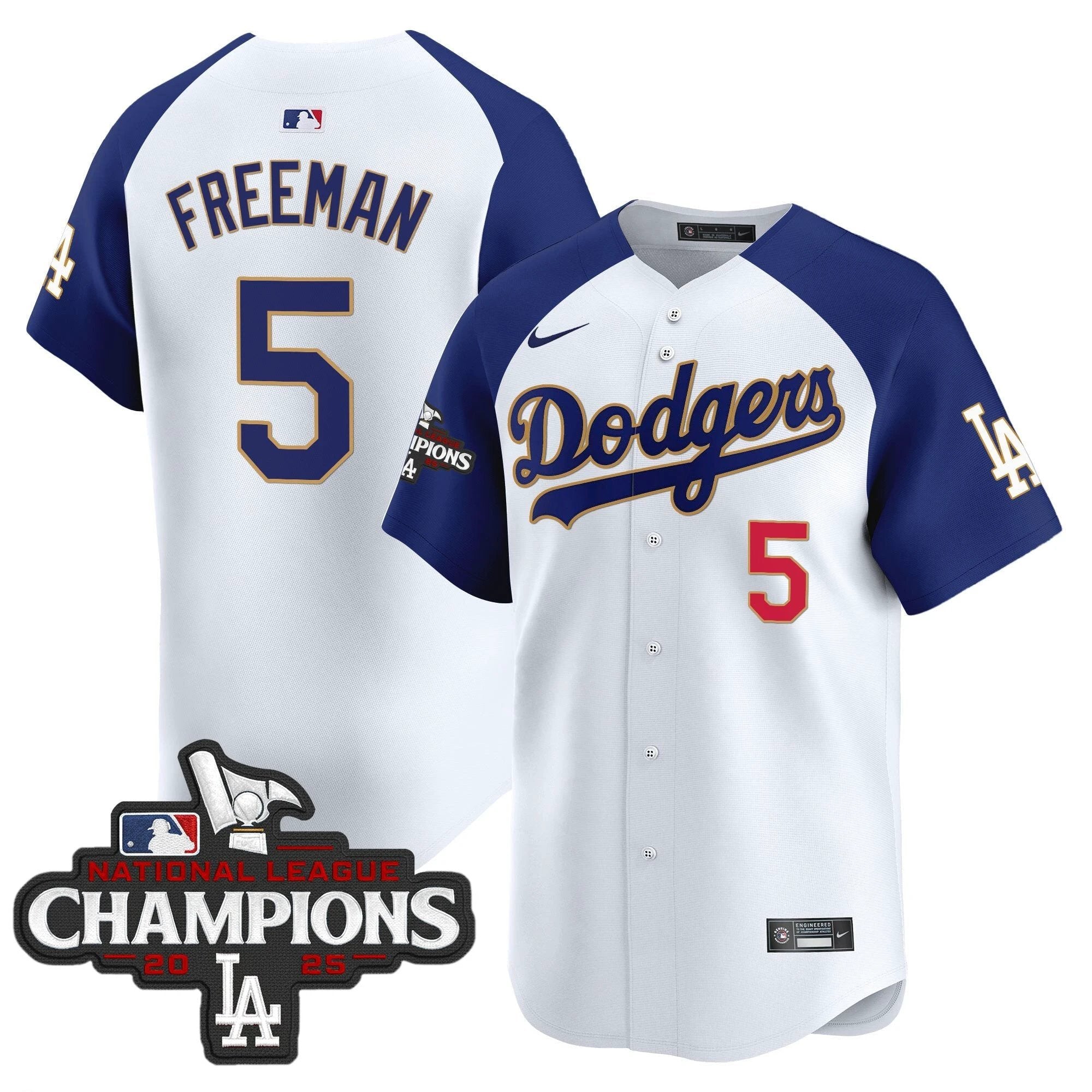 Dodgers 2025 National League Champions Vapor Premier Limited Jersey - All Stitched by Los Angeles Dodgers