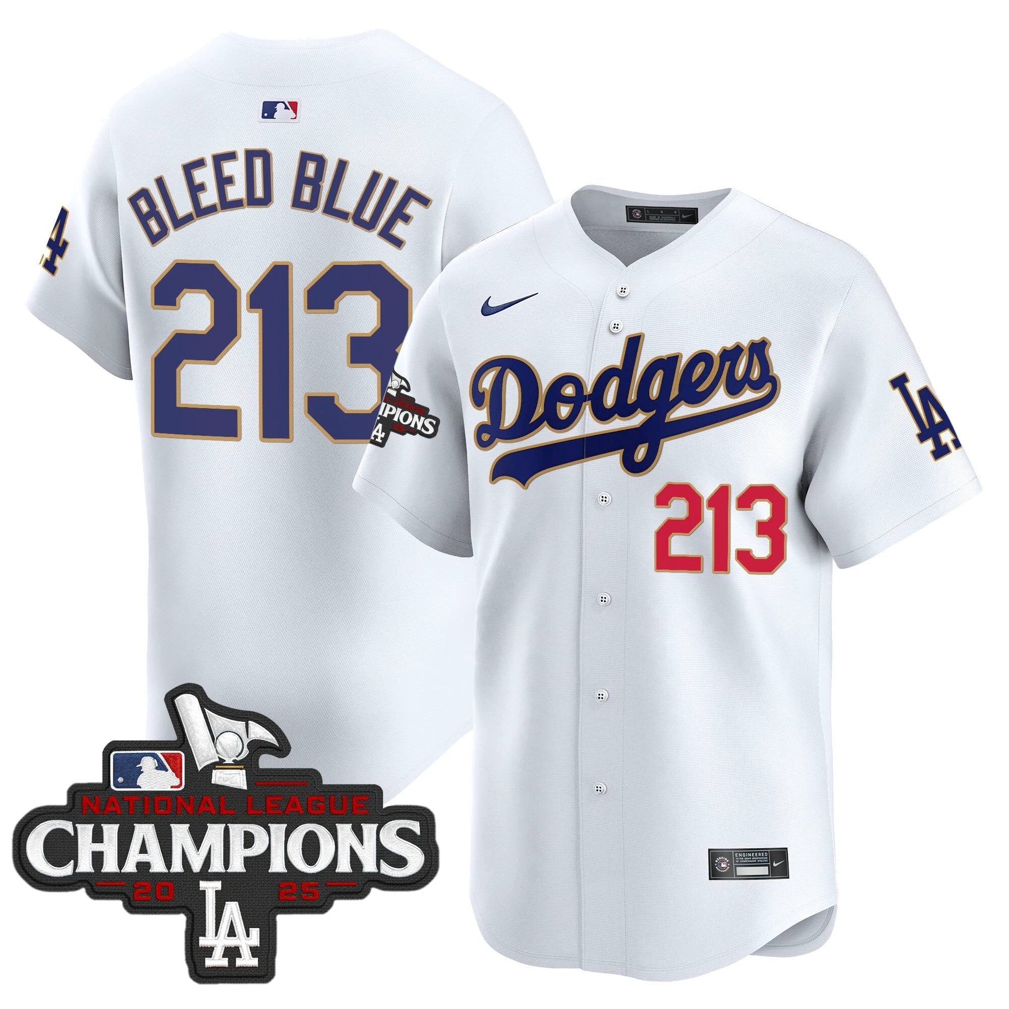 Dodgers 2025 National League Champions Vapor Premier Limited Jersey - All Stitched by Los Angeles Dodgers