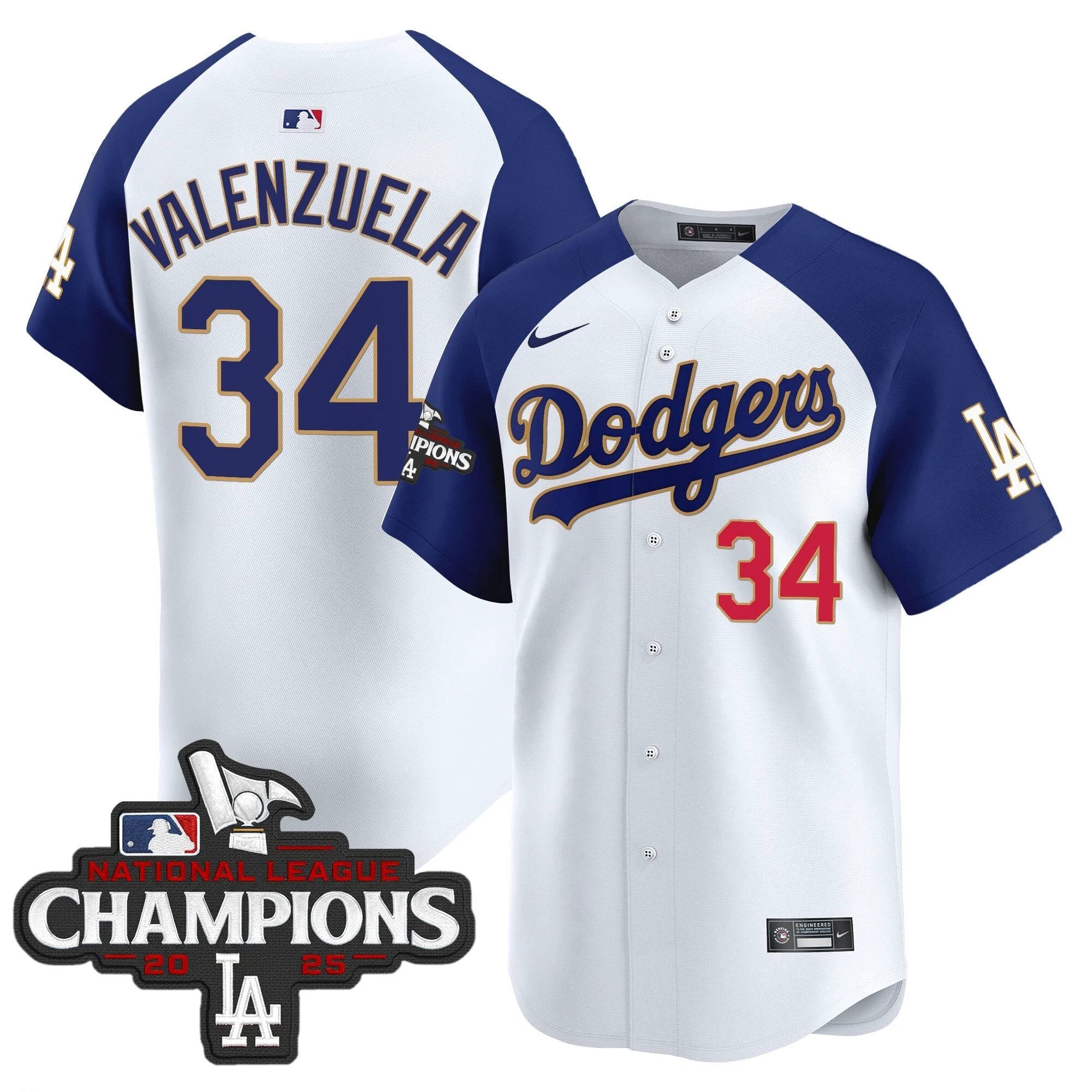 Dodgers 2025 National League Champions Vapor Premier Limited Jersey - All Stitched by Los Angeles Dodgers