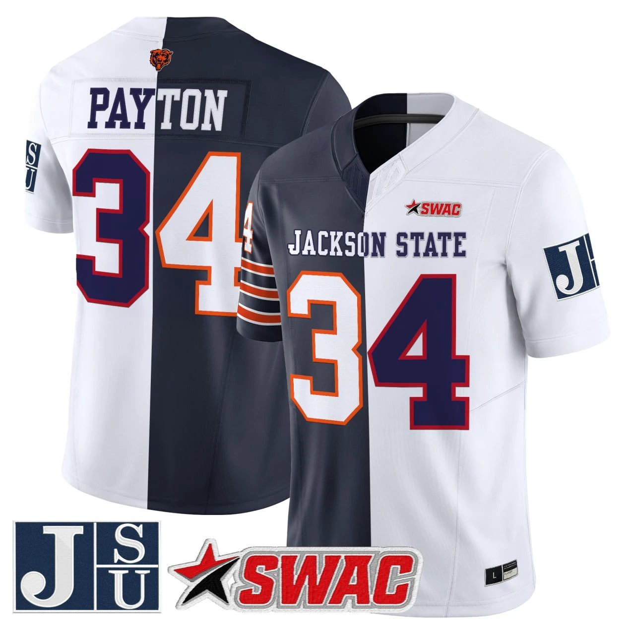 Walter Payton Split Vapor Limited Jersey - All Stitched by bustlight