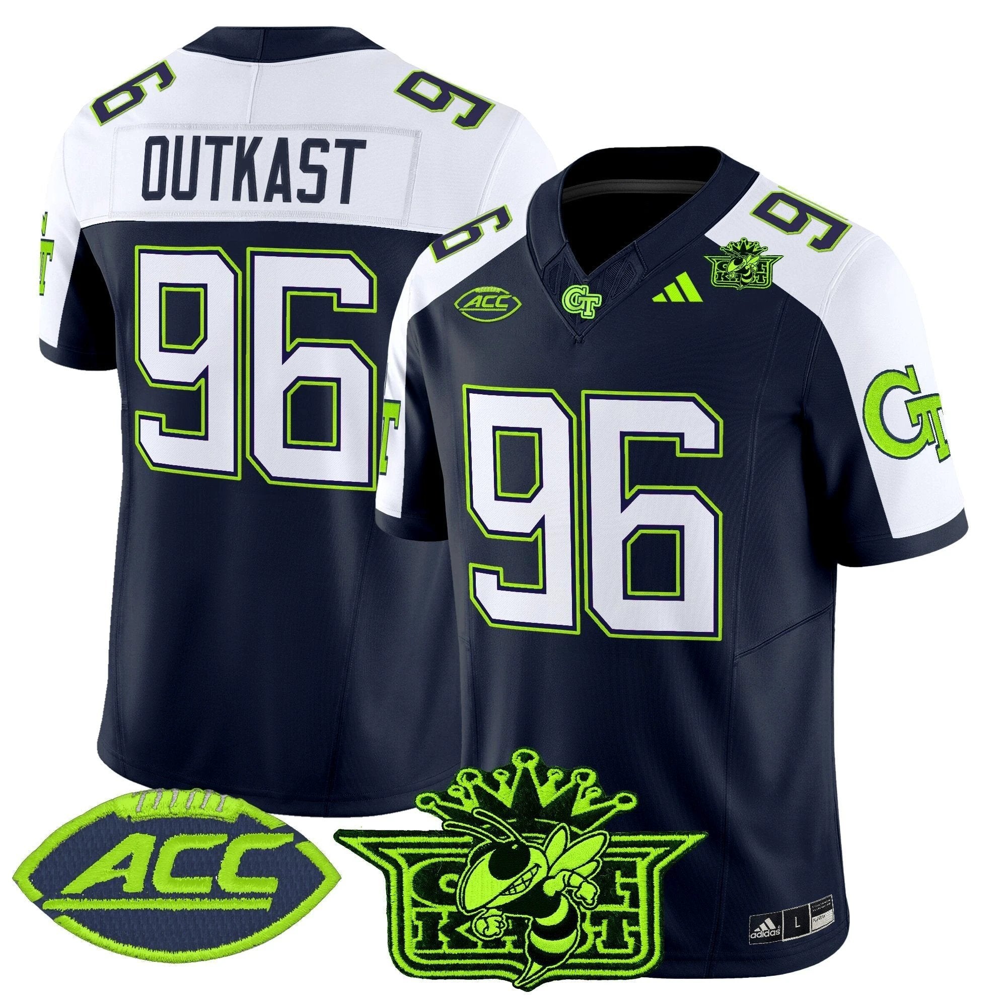Outkast x Georgia Tech Yellow Jackets 2025 Atliens Vapor Limited Jersey - All Stitched by Georgia Tech Yellow Jackets