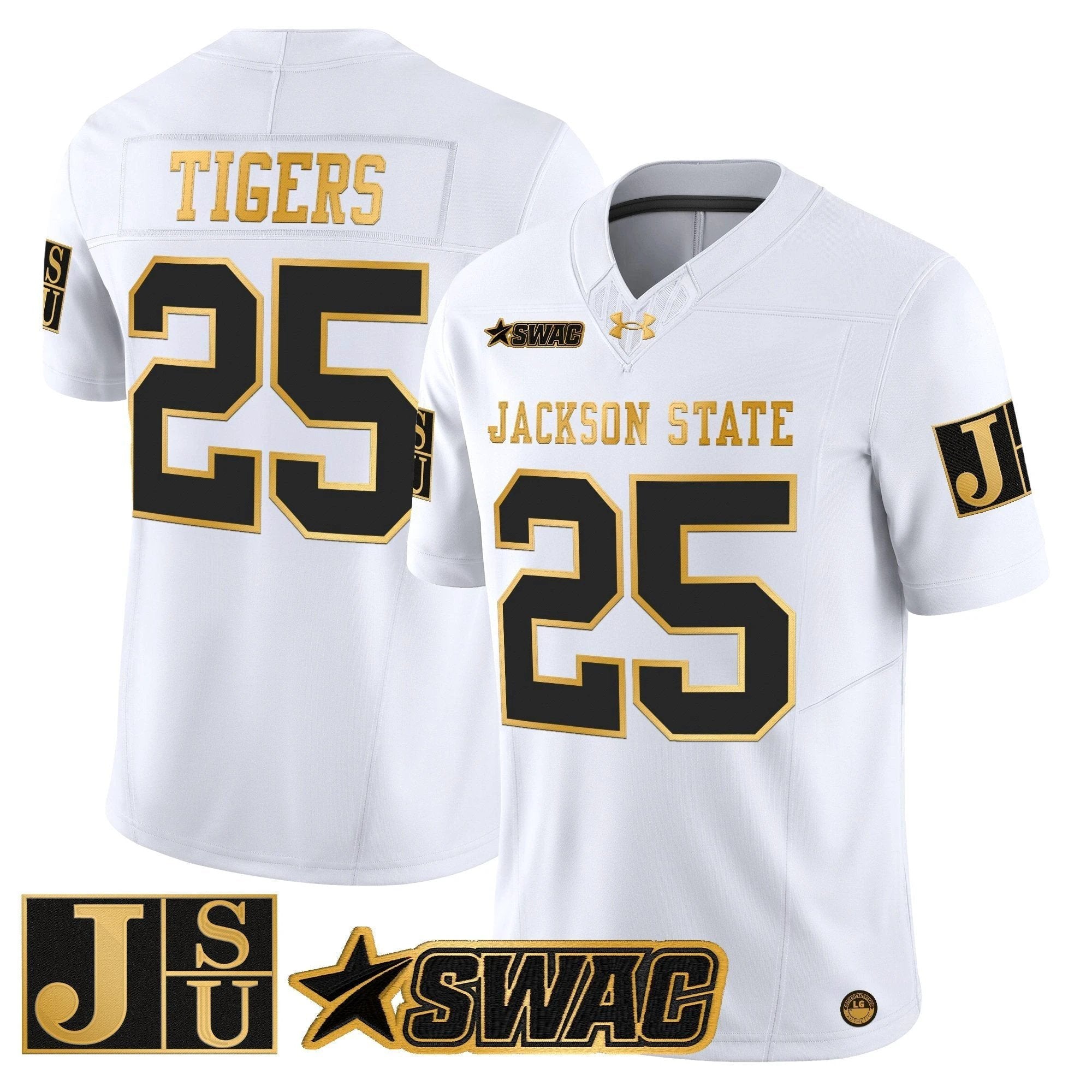 Jackson State Tigers 2025 Gold Vapor Limited Jersey - All Stitched by Jackson State Tigers