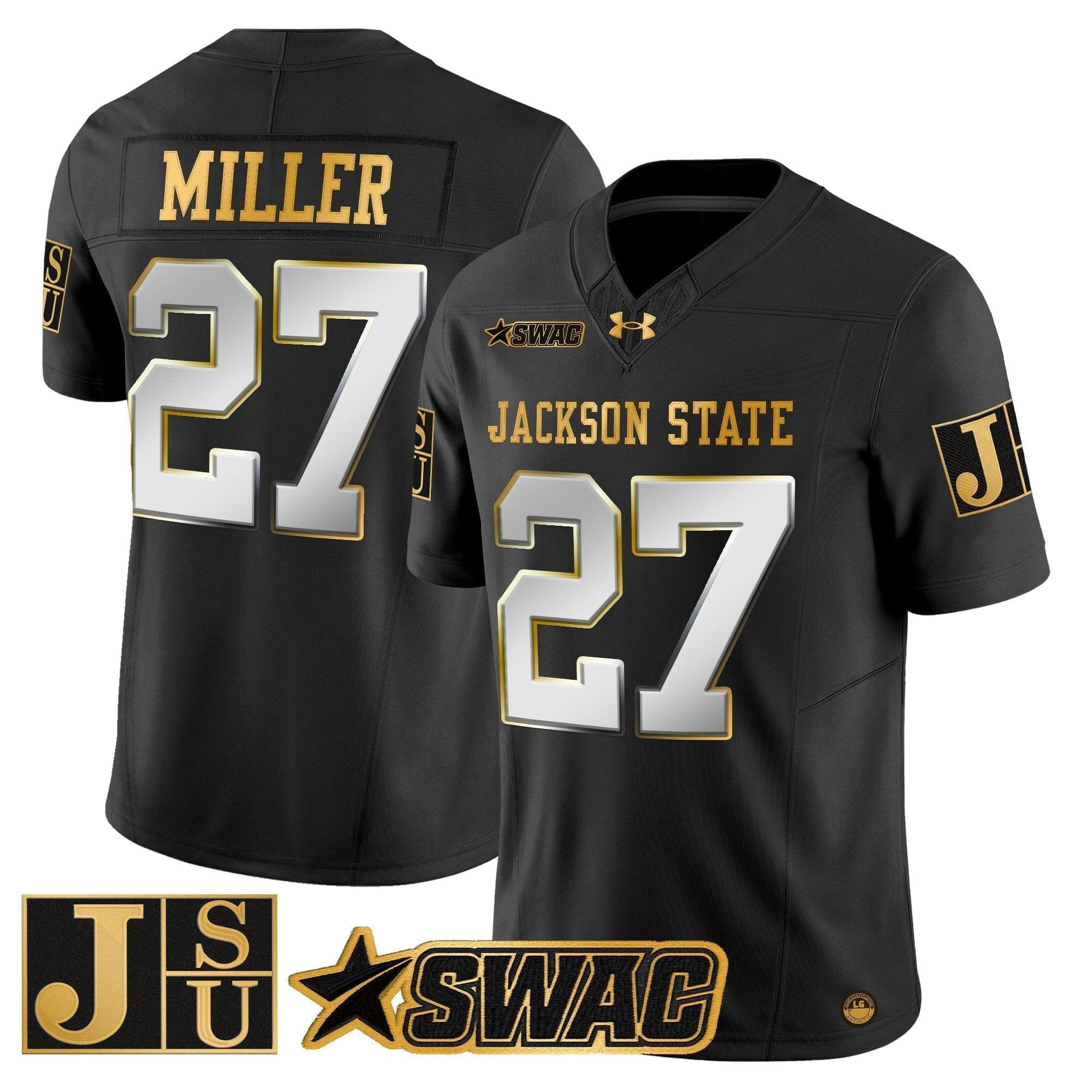 Jackson State Tigers 2025 Gold Vapor Limited Jersey - All Stitched by Jackson State Tigers