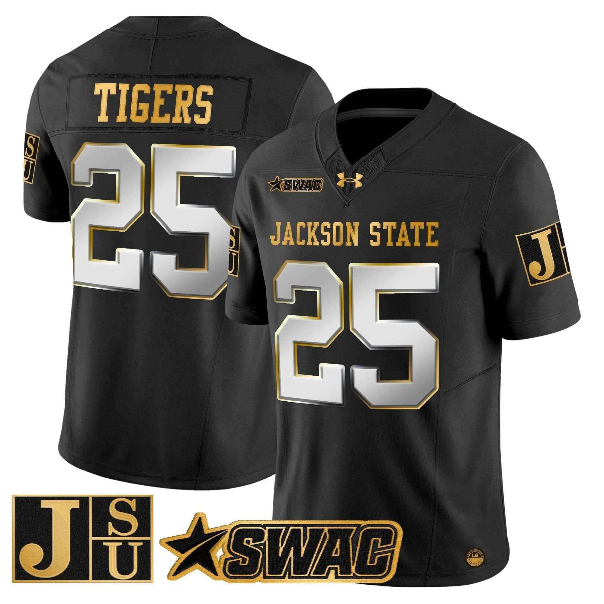 Jackson State Tigers 2025 Gold Vapor Limited Jersey - All Stitched by Jackson State Tigers