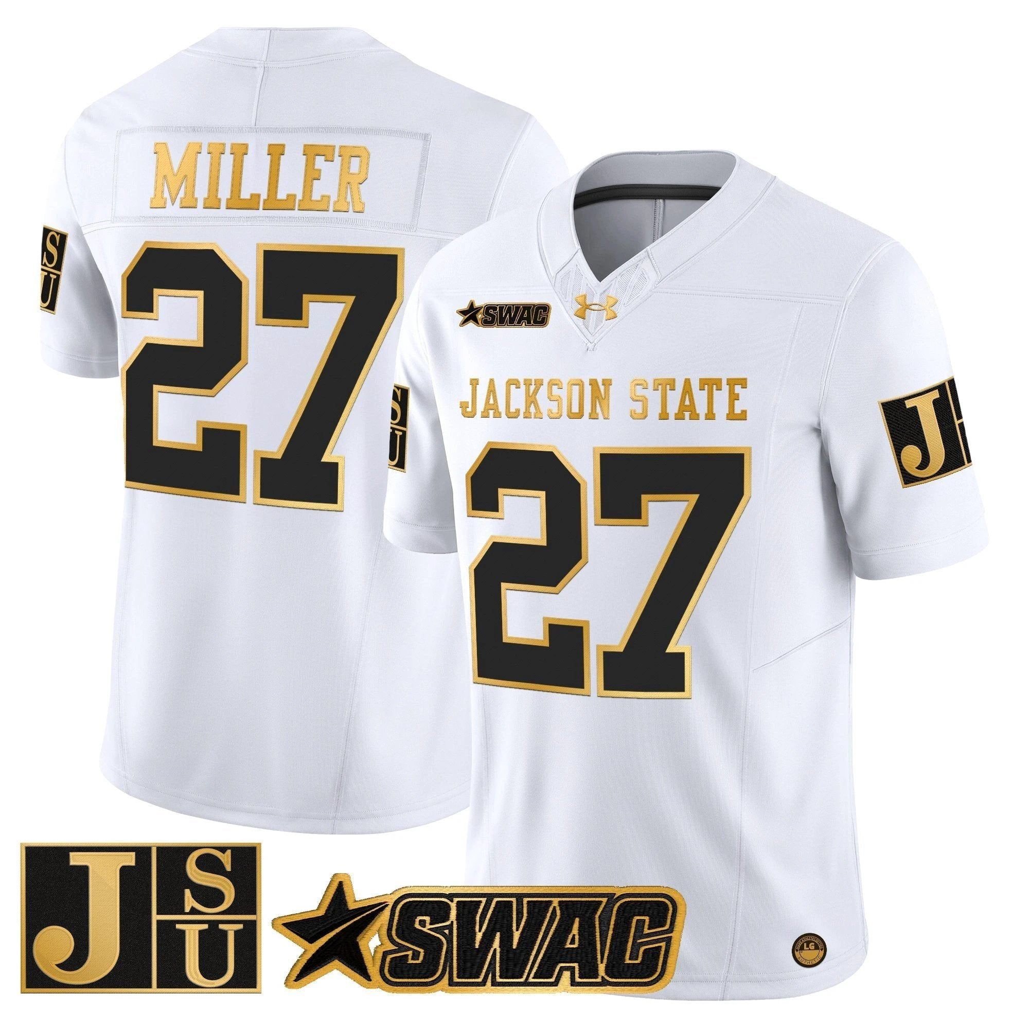 Jackson State Tigers 2025 Gold Vapor Limited Jersey - All Stitched by Jackson State Tigers
