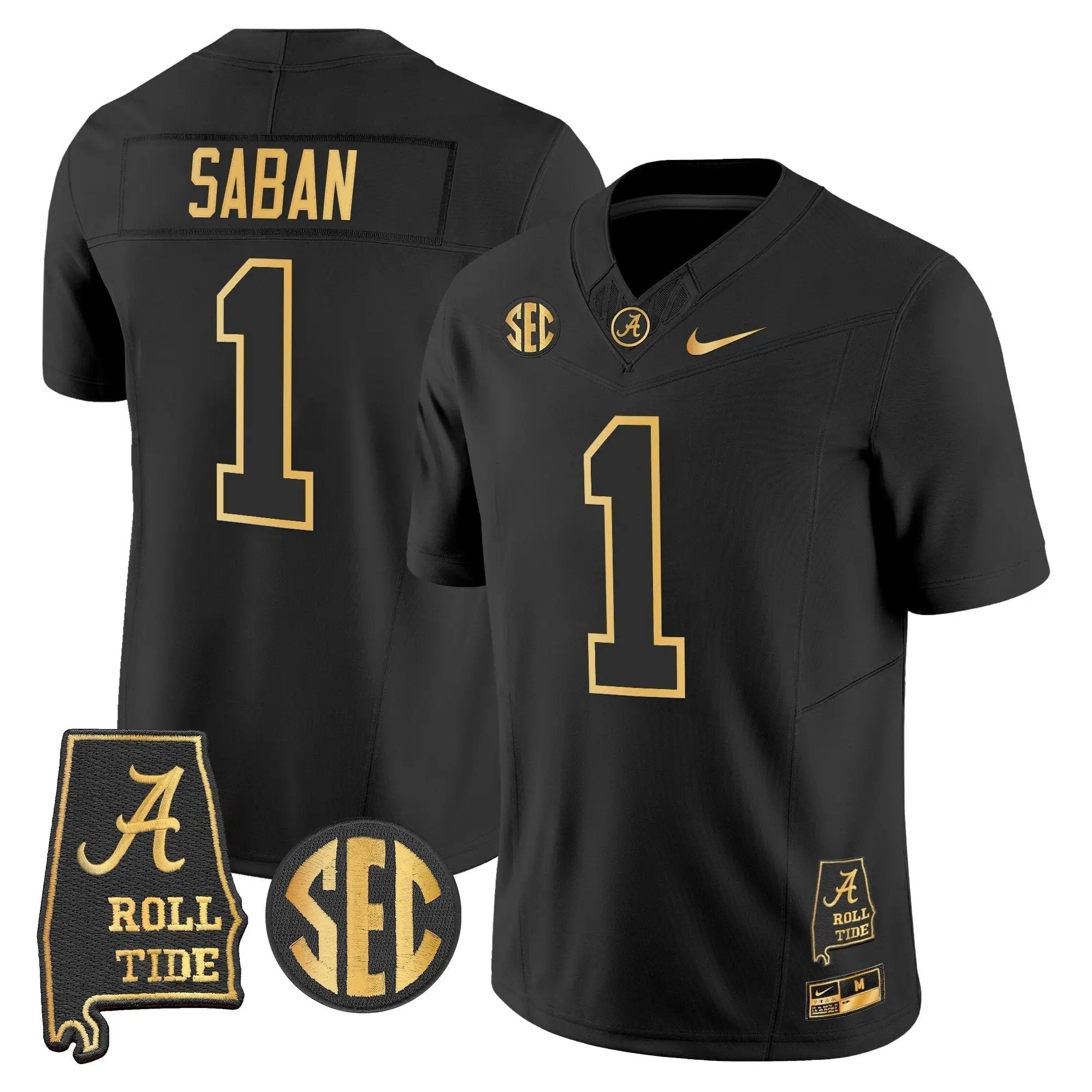 BAMA 2025 Gold Vapor Limited Jersey - Alabama Map by Alabama Crimson Tide