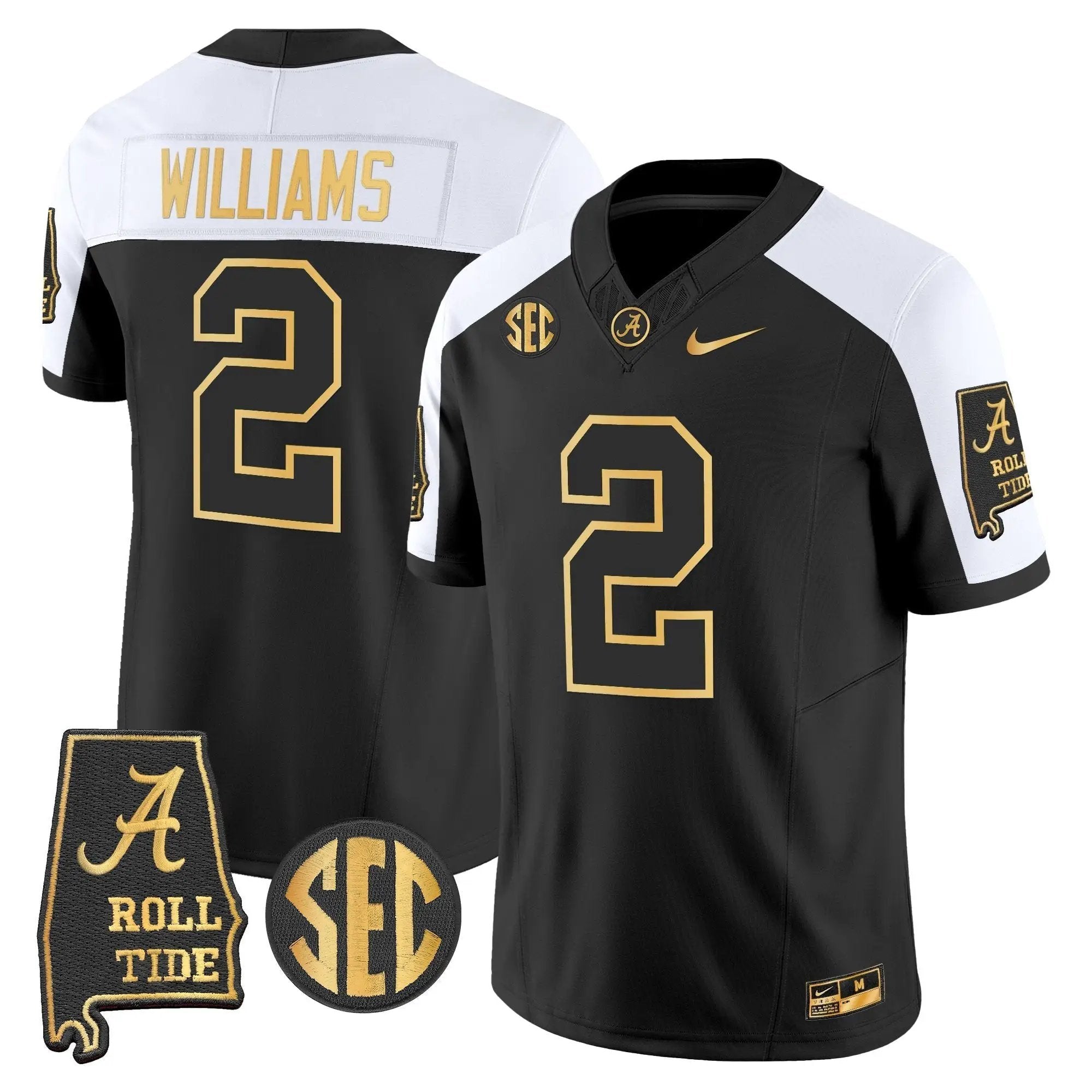BAMA 2025 Gold Vapor Limited Jersey - Alabama Map by Alabama Crimson Tide