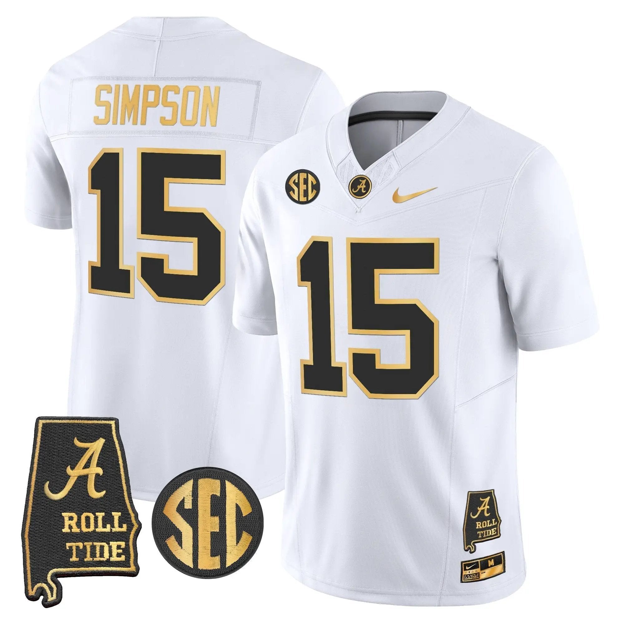 BAMA 2025 Gold Vapor Limited Jersey - Alabama Map by Alabama Crimson Tide