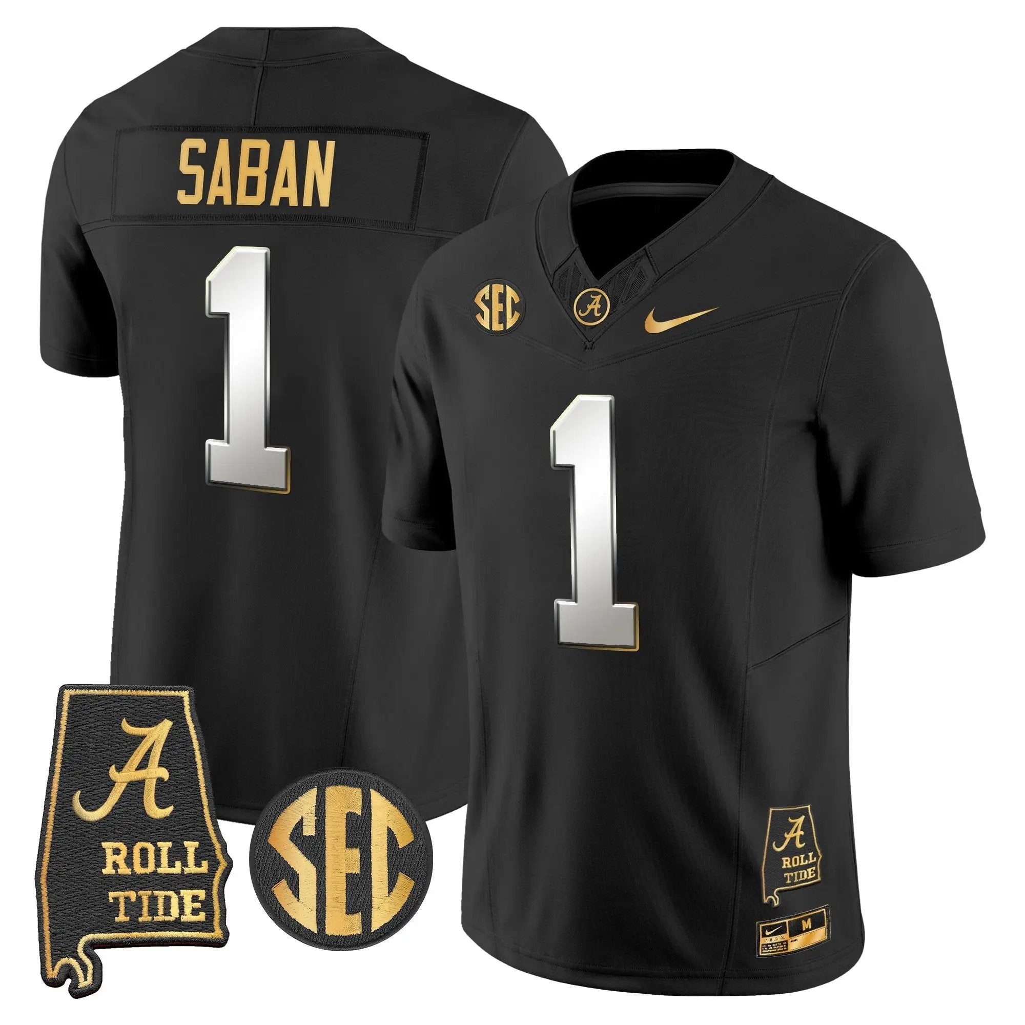 BAMA 2025 Gold Vapor Limited Jersey - Alabama Map by Alabama Crimson Tide