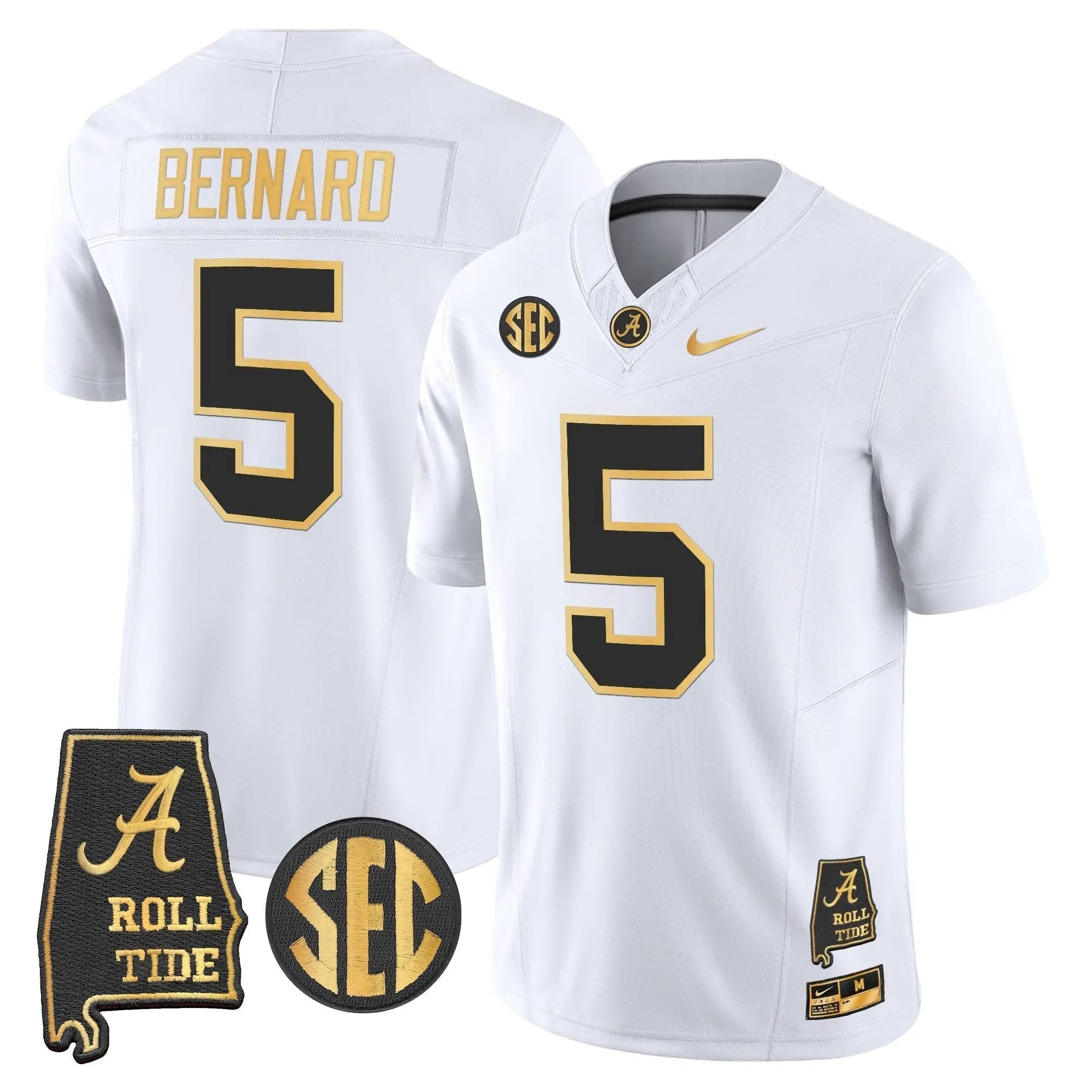 BAMA 2025 Gold Vapor Limited Jersey - Alabama Map by Alabama Crimson Tide