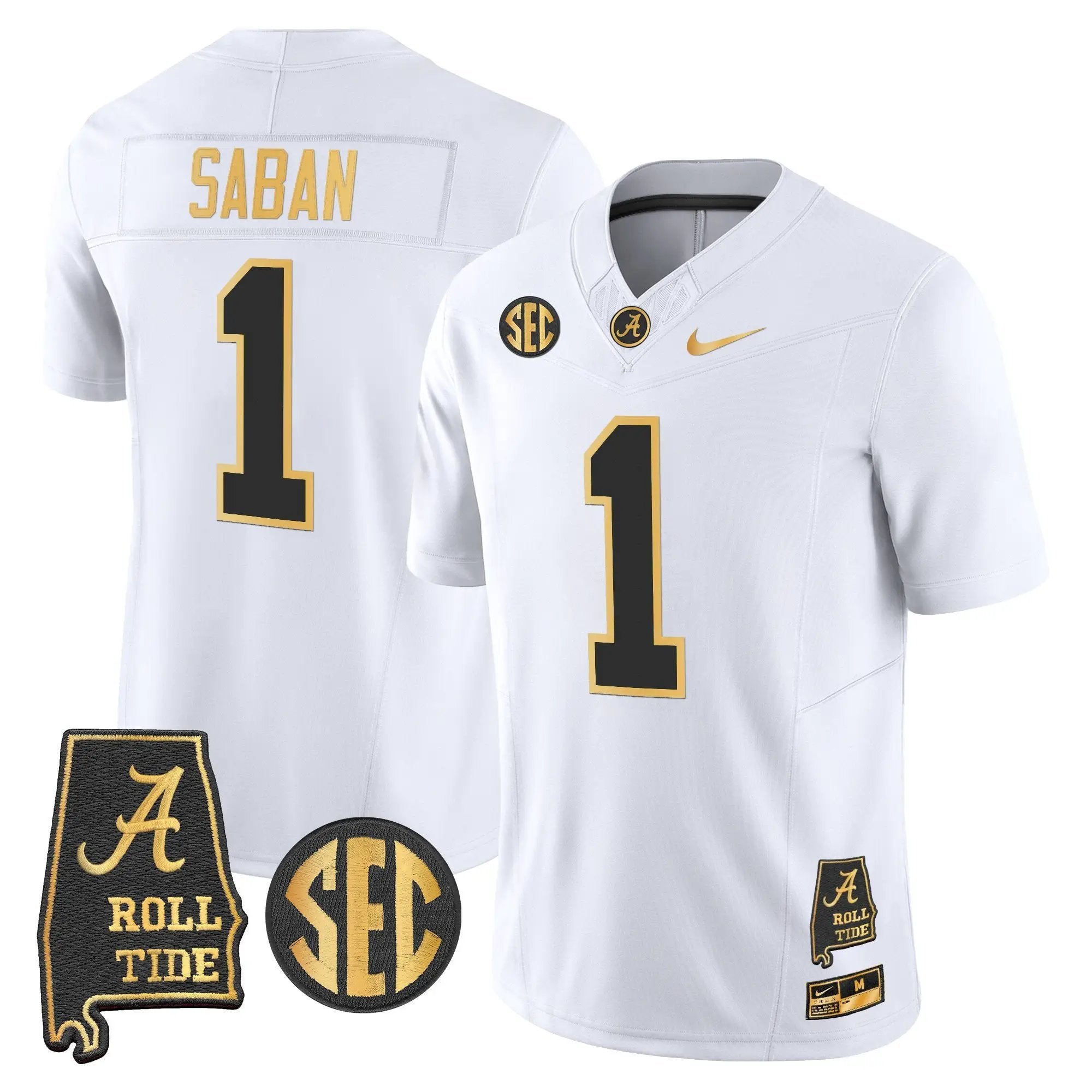 BAMA 2025 Gold Vapor Limited Jersey - Alabama Map by Alabama Crimson Tide