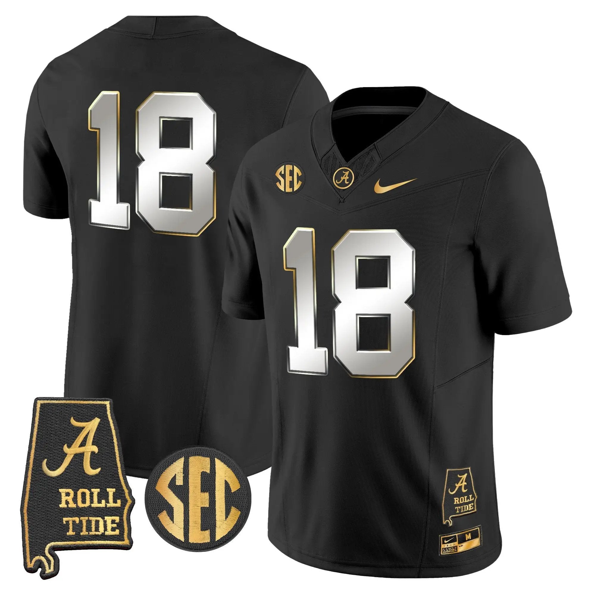 BAMA 2025 Gold Vapor Limited Jersey - Alabama Map by Alabama Crimson Tide
