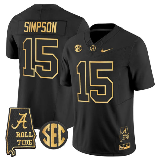 BAMA 2025 Gold Vapor Limited Jersey - Alabama Map by Alabama Crimson Tide