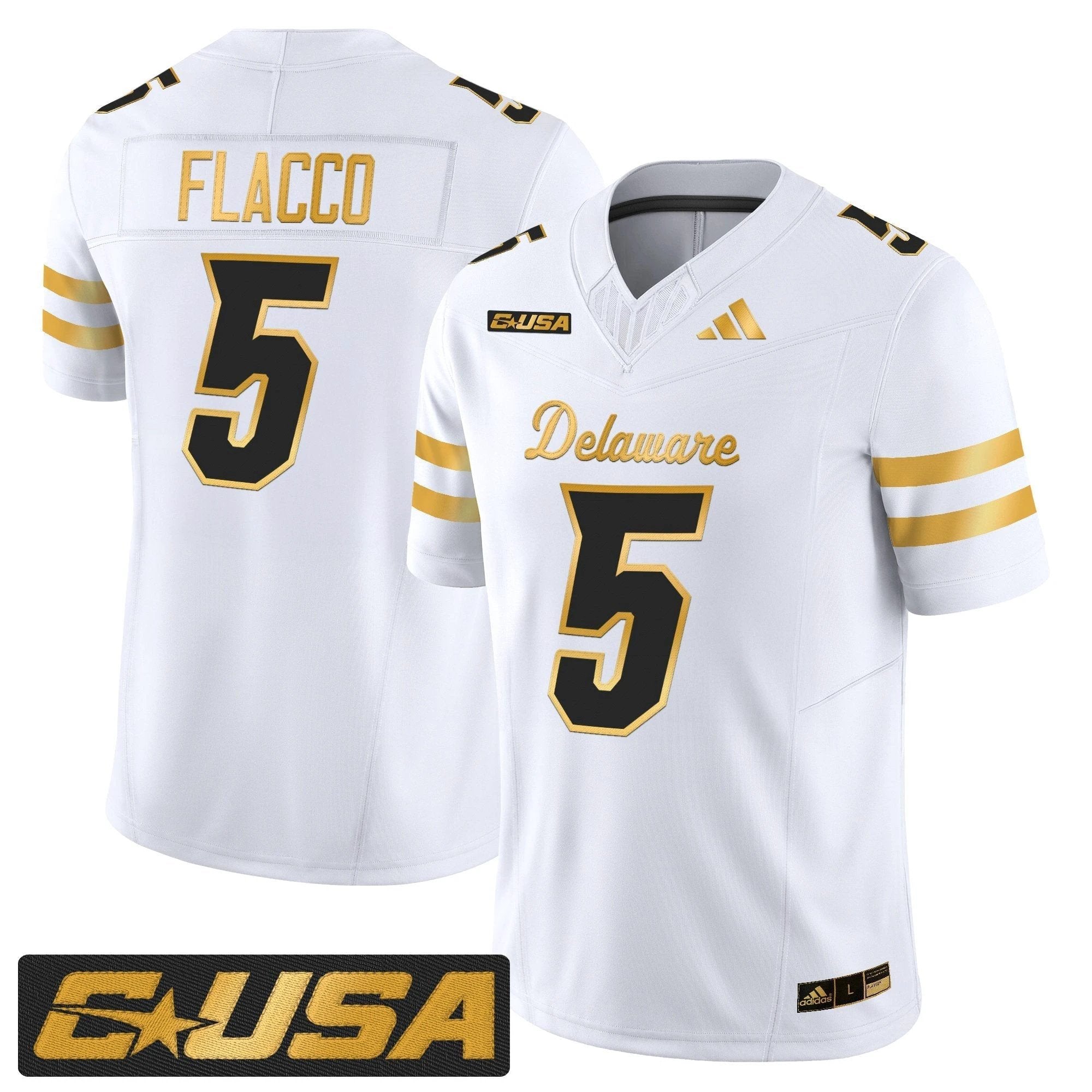 Delaware Blue Hens 2025 Gold Vapor Limited Jersey - All Stitched by Delaware Blue Hens