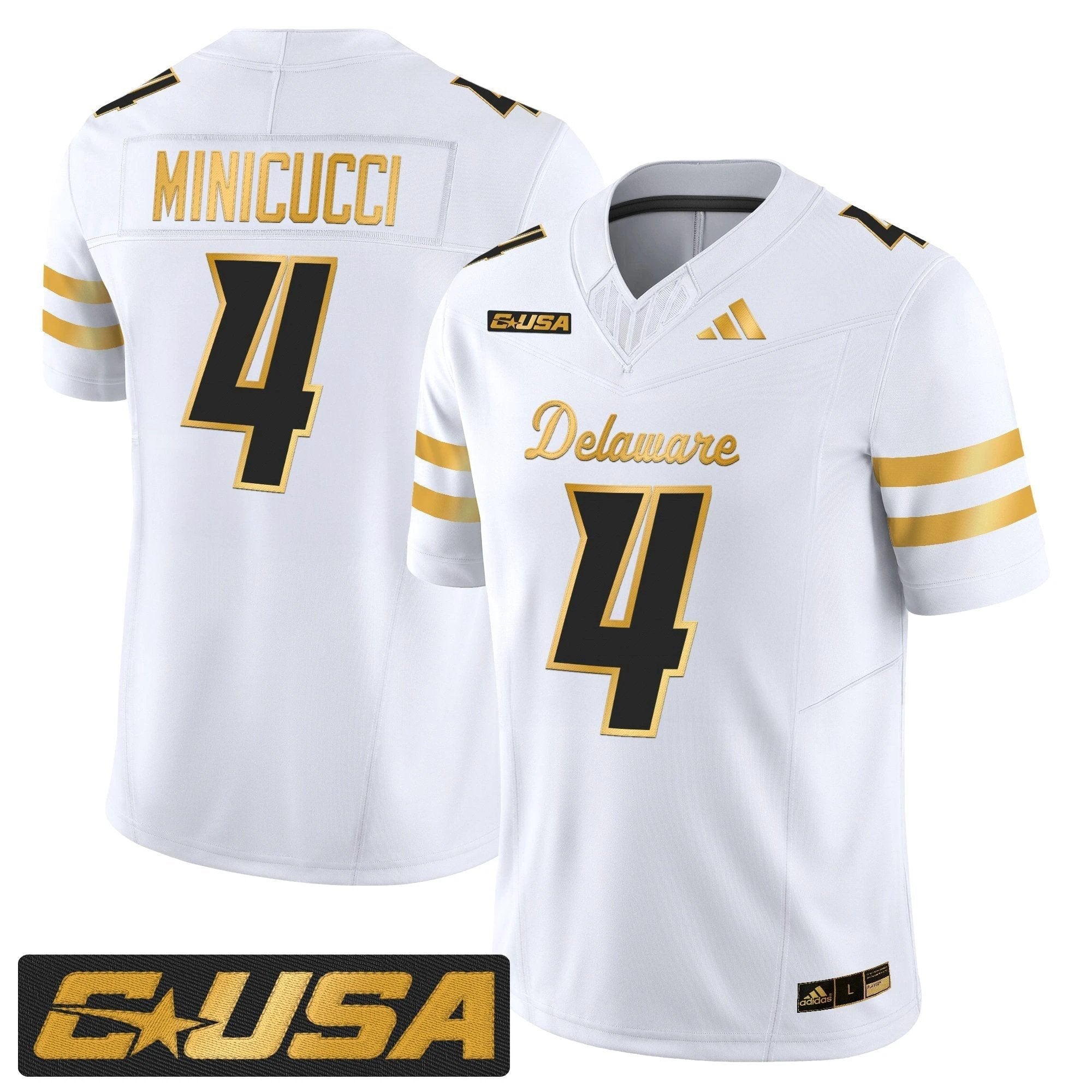 Delaware Blue Hens 2025 Gold Vapor Limited Jersey - All Stitched by Delaware Blue Hens