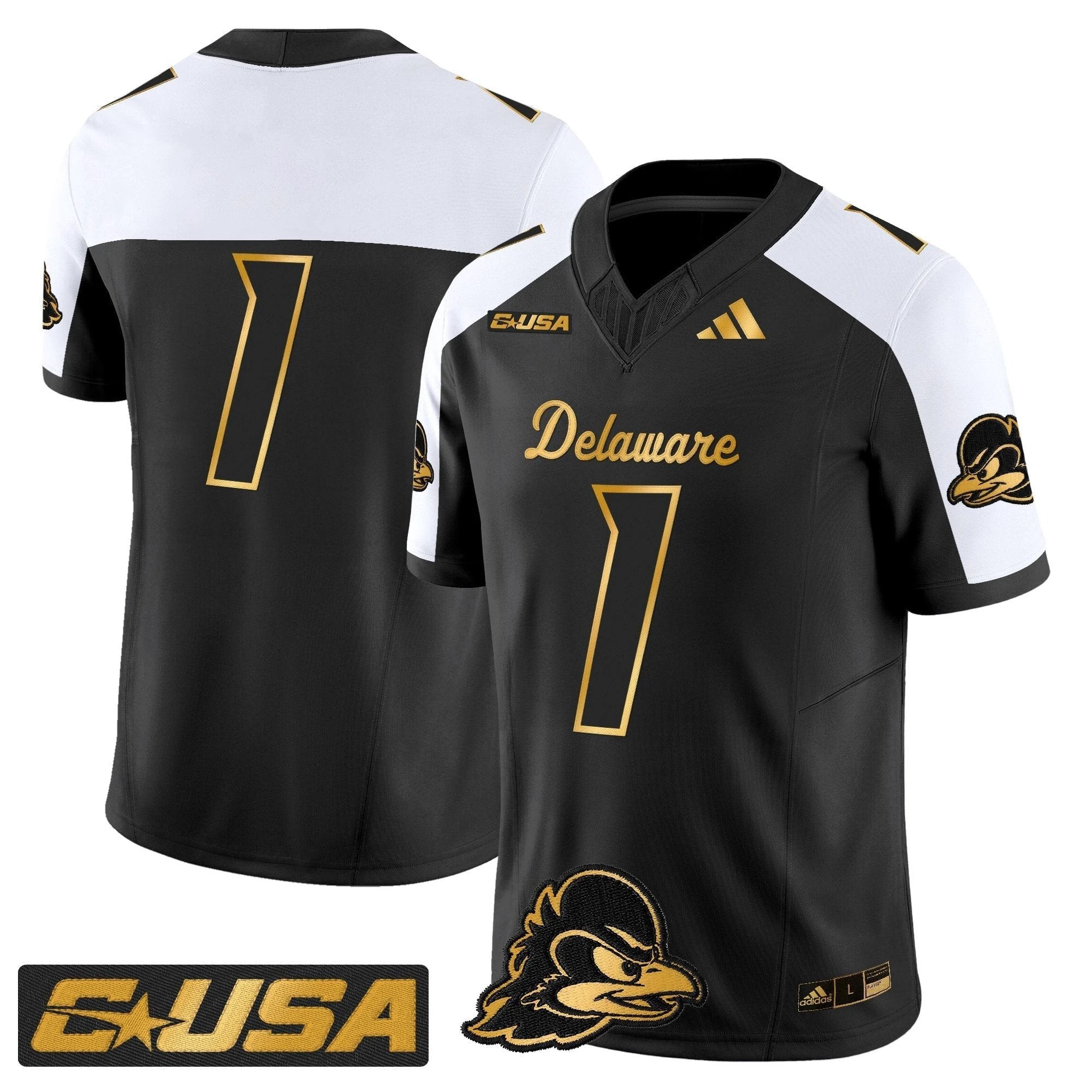 Delaware Blue Hens 2025 Gold Vapor Limited Jersey - All Stitched by Delaware Blue Hens
