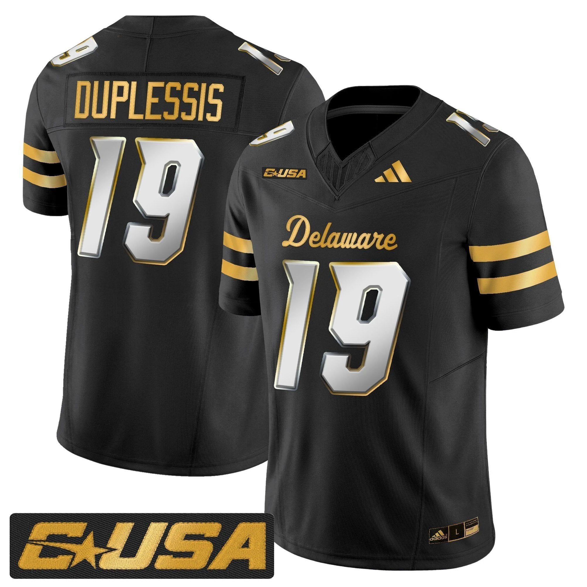 Delaware Blue Hens 2025 Gold Vapor Limited Jersey - All Stitched by Delaware Blue Hens