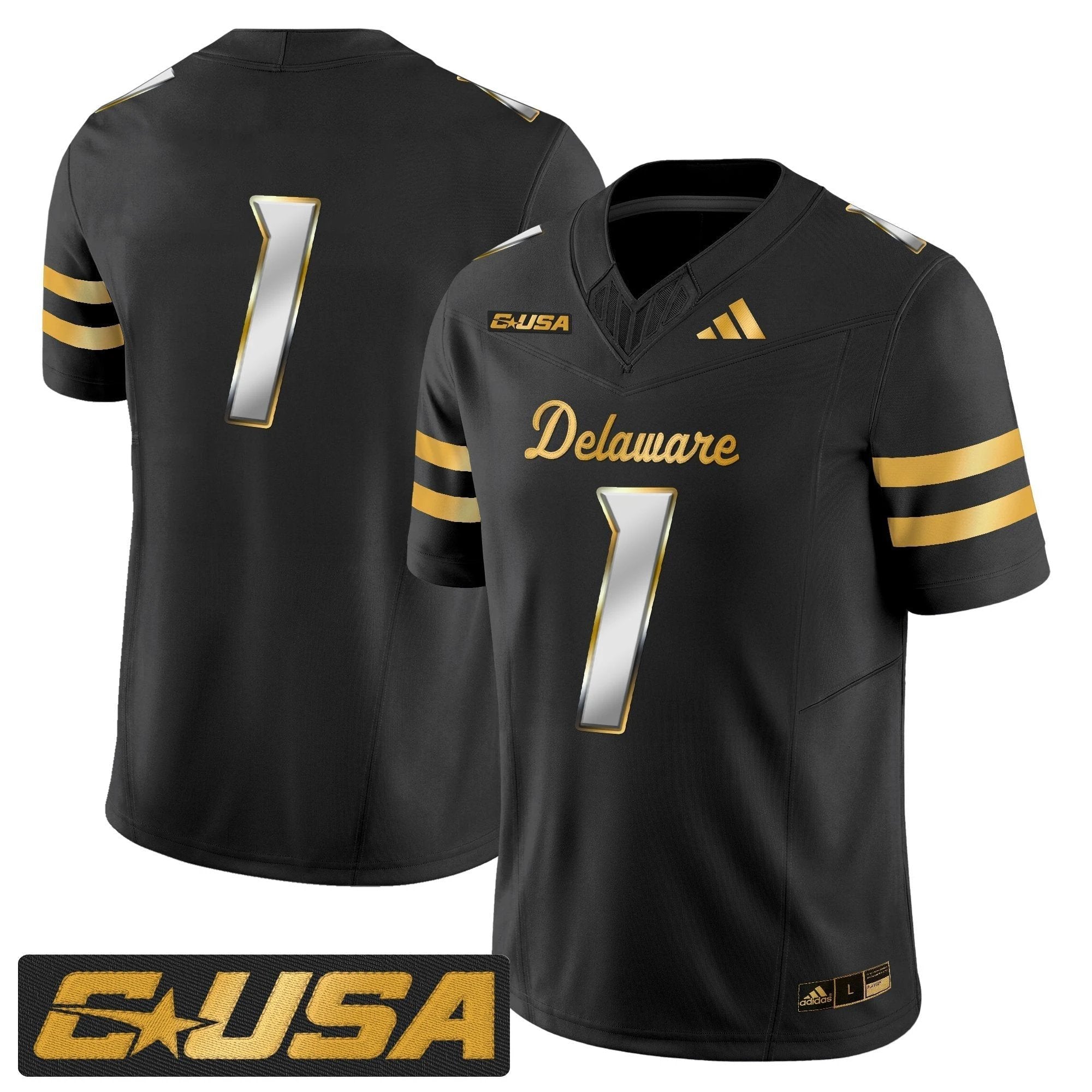 Delaware Blue Hens 2025 Gold Vapor Limited Jersey - All Stitched by Delaware Blue Hens