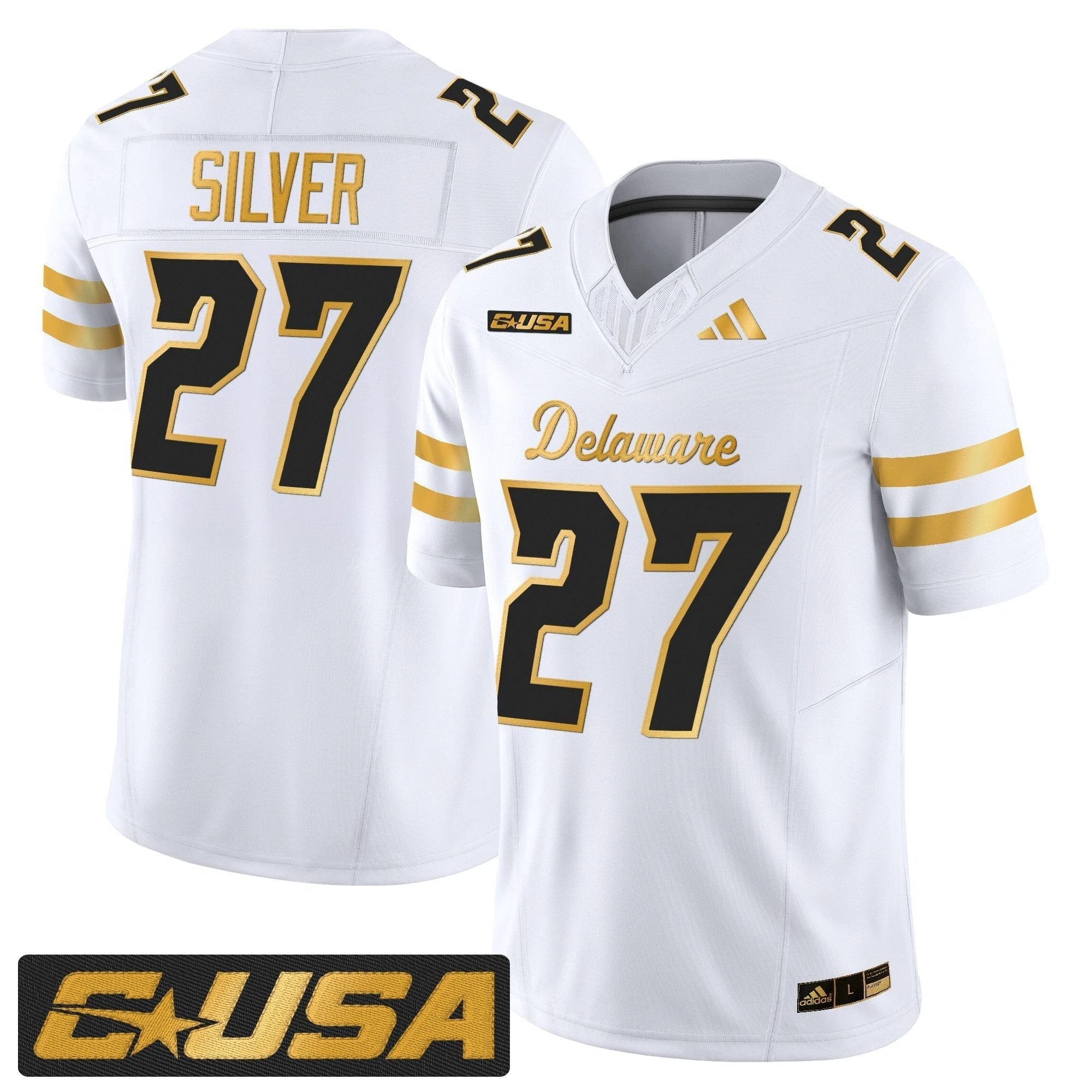 Delaware Blue Hens 2025 Gold Vapor Limited Jersey - All Stitched by Delaware Blue Hens