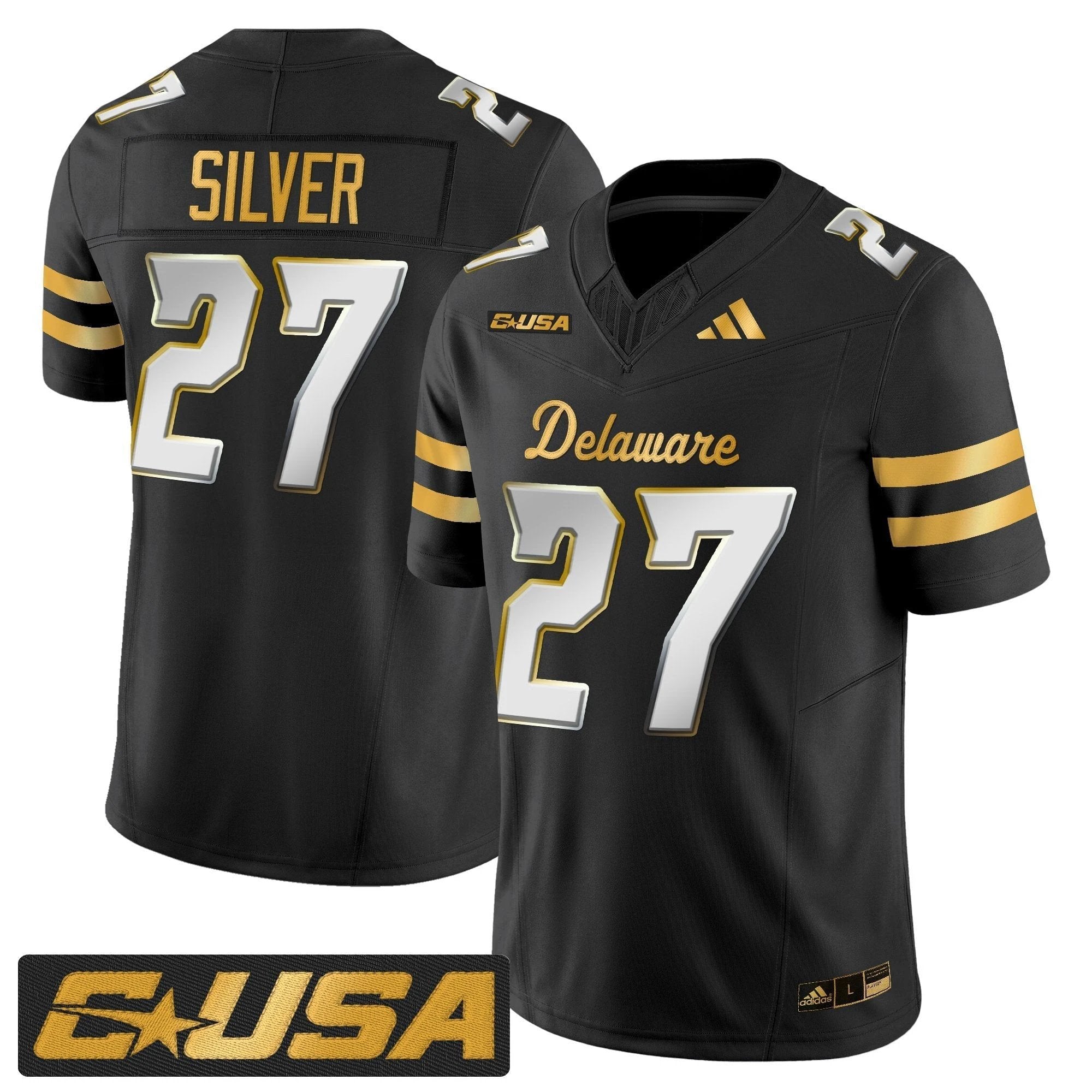 Delaware Blue Hens 2025 Gold Vapor Limited Jersey - All Stitched by Delaware Blue Hens