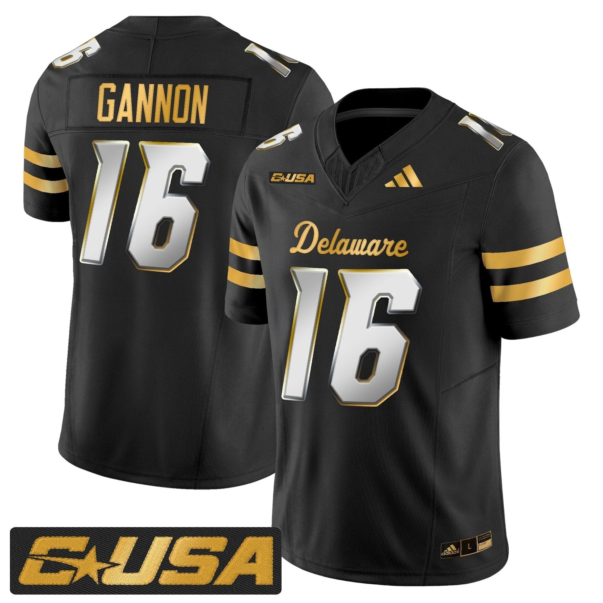 Delaware Blue Hens 2025 Gold Vapor Limited Jersey - All Stitched by Delaware Blue Hens