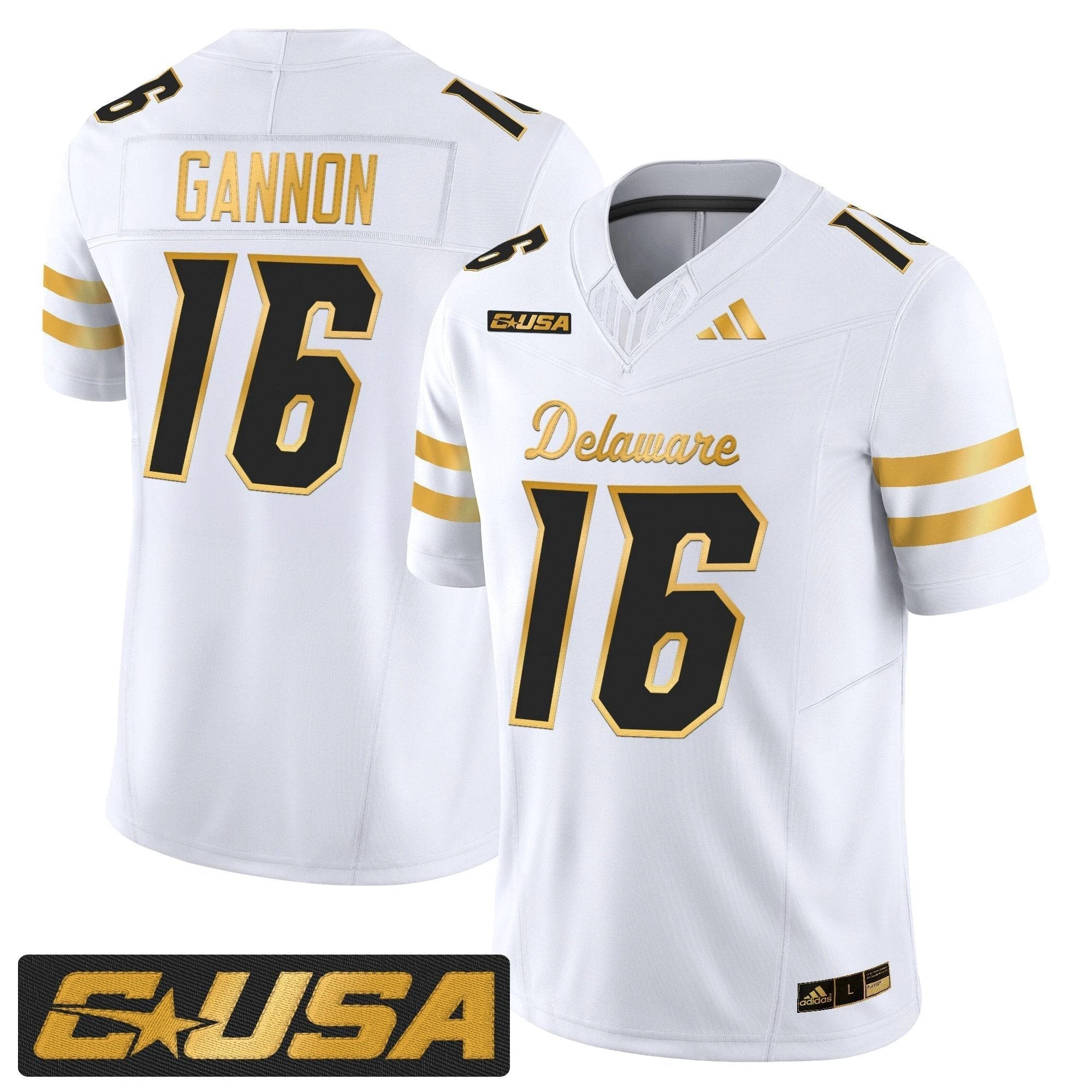 Delaware Blue Hens 2025 Gold Vapor Limited Jersey - All Stitched by Delaware Blue Hens