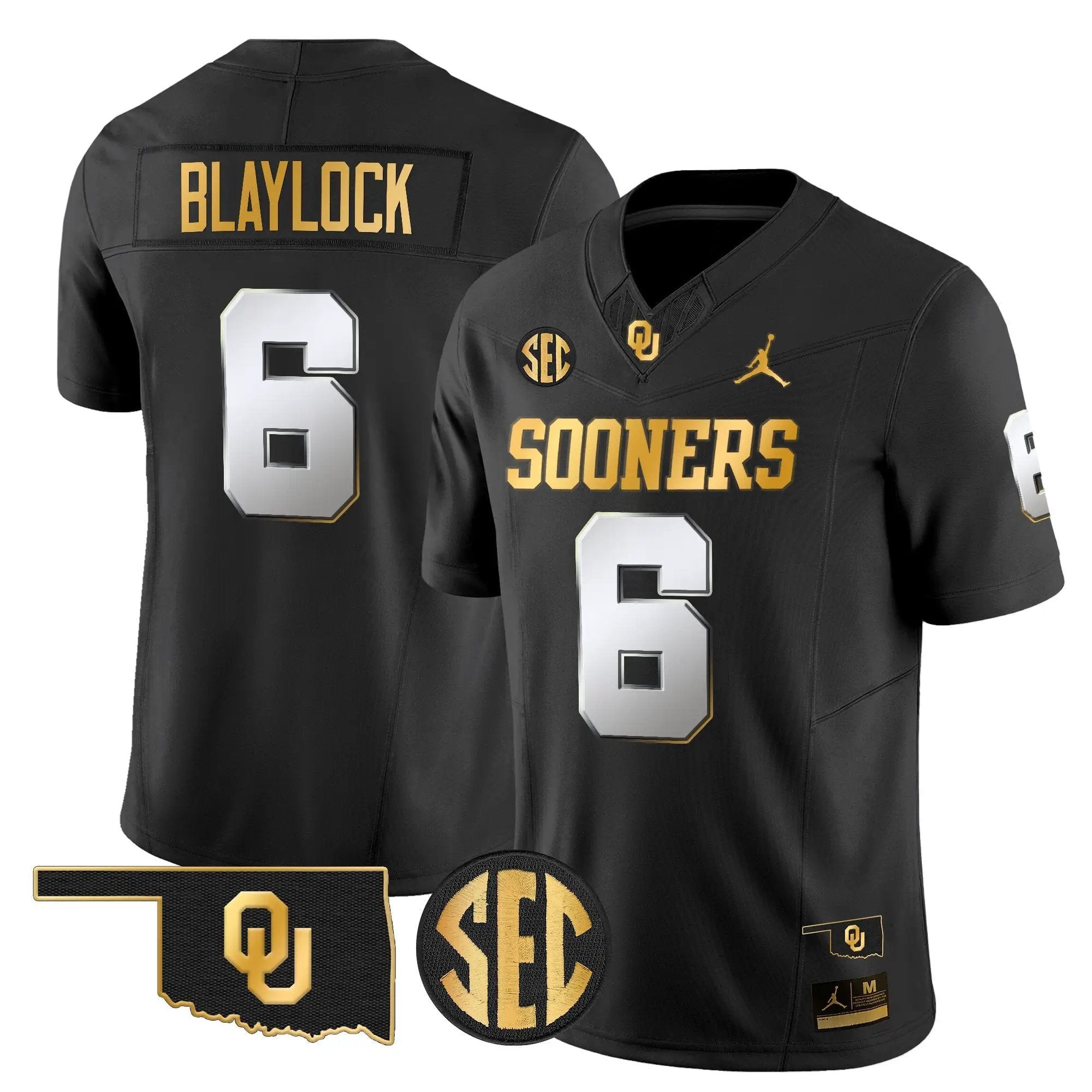 OU 2025 Gold Vapor Limited Jersey - Stitched by Oklahoma Sooners