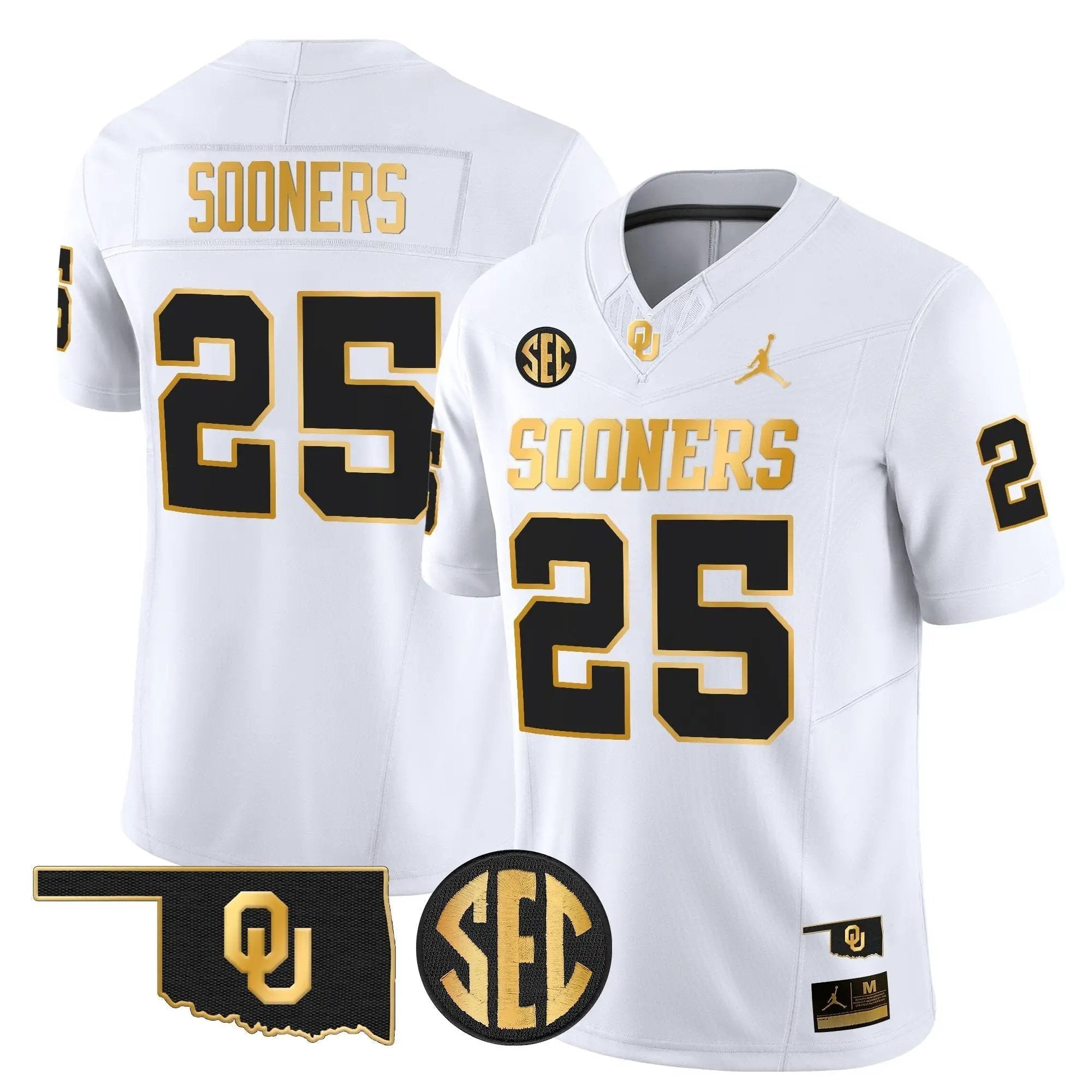 OU 2025 Gold Vapor Limited Jersey - Stitched by Oklahoma Sooners