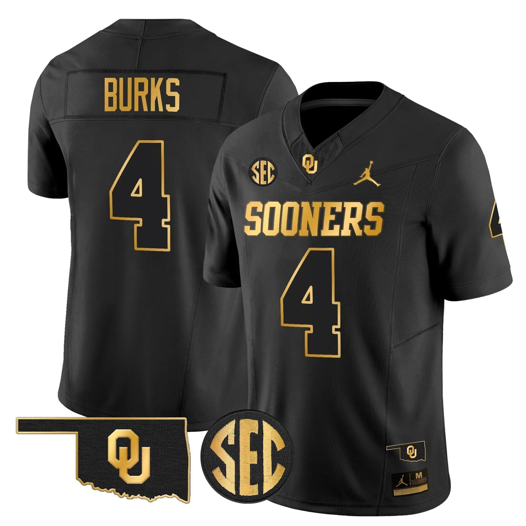 OU 2025 Gold Vapor Limited Jersey - Stitched by Oklahoma Sooners