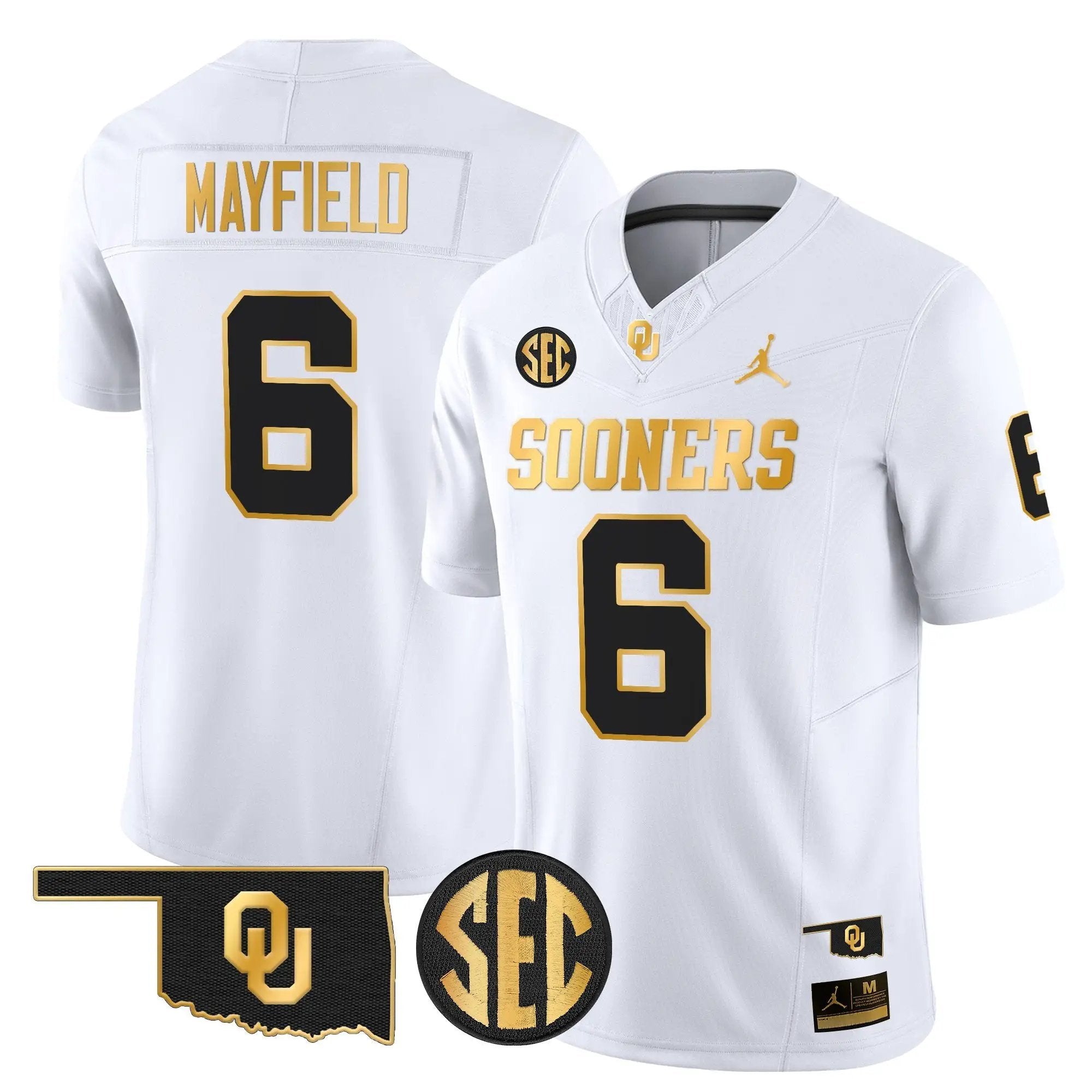 OU 2025 Gold Vapor Limited Jersey - Stitched by Oklahoma Sooners