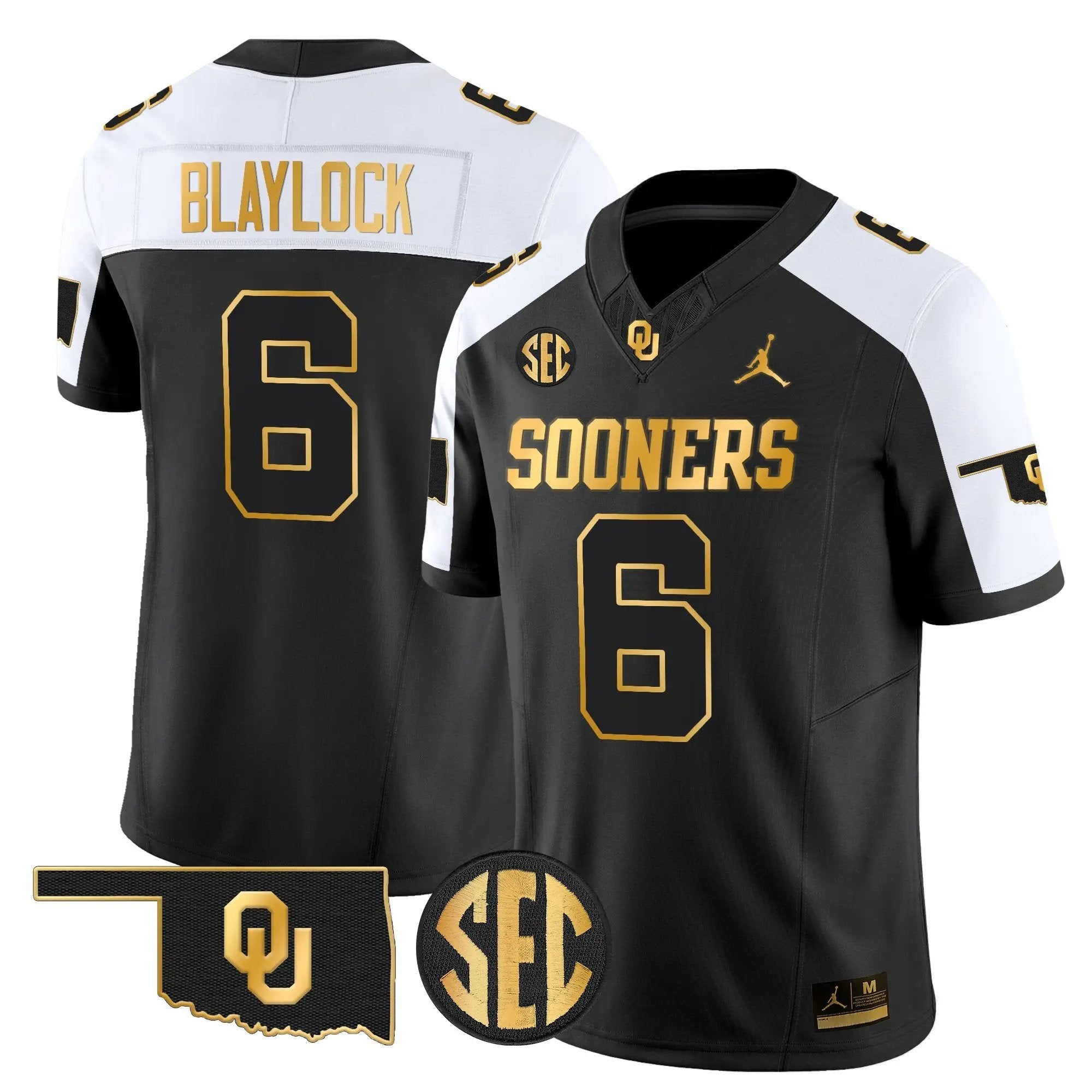 OU 2025 Gold Vapor Limited Jersey - Stitched by Oklahoma Sooners