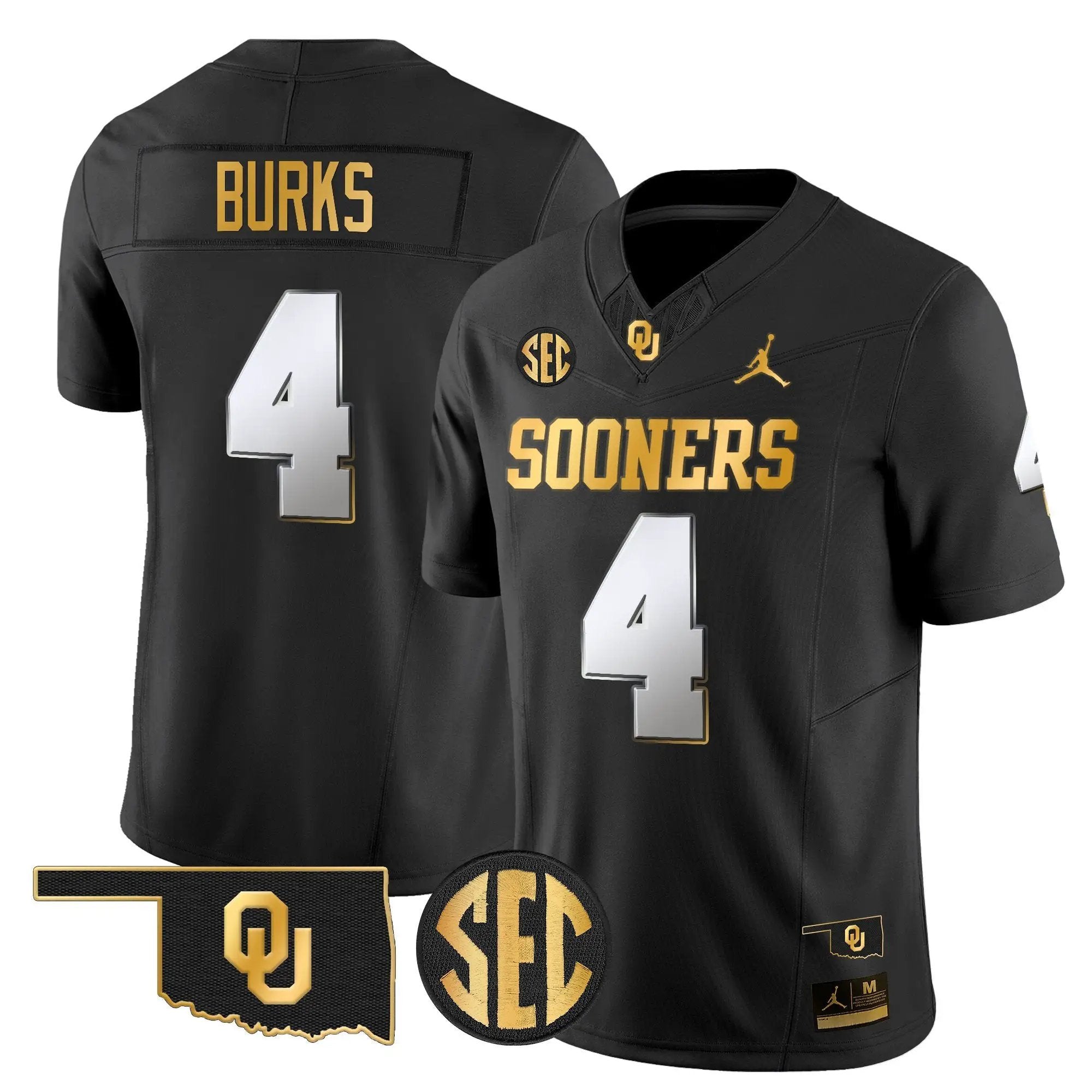 OU 2025 Gold Vapor Limited Jersey - Stitched by Oklahoma Sooners