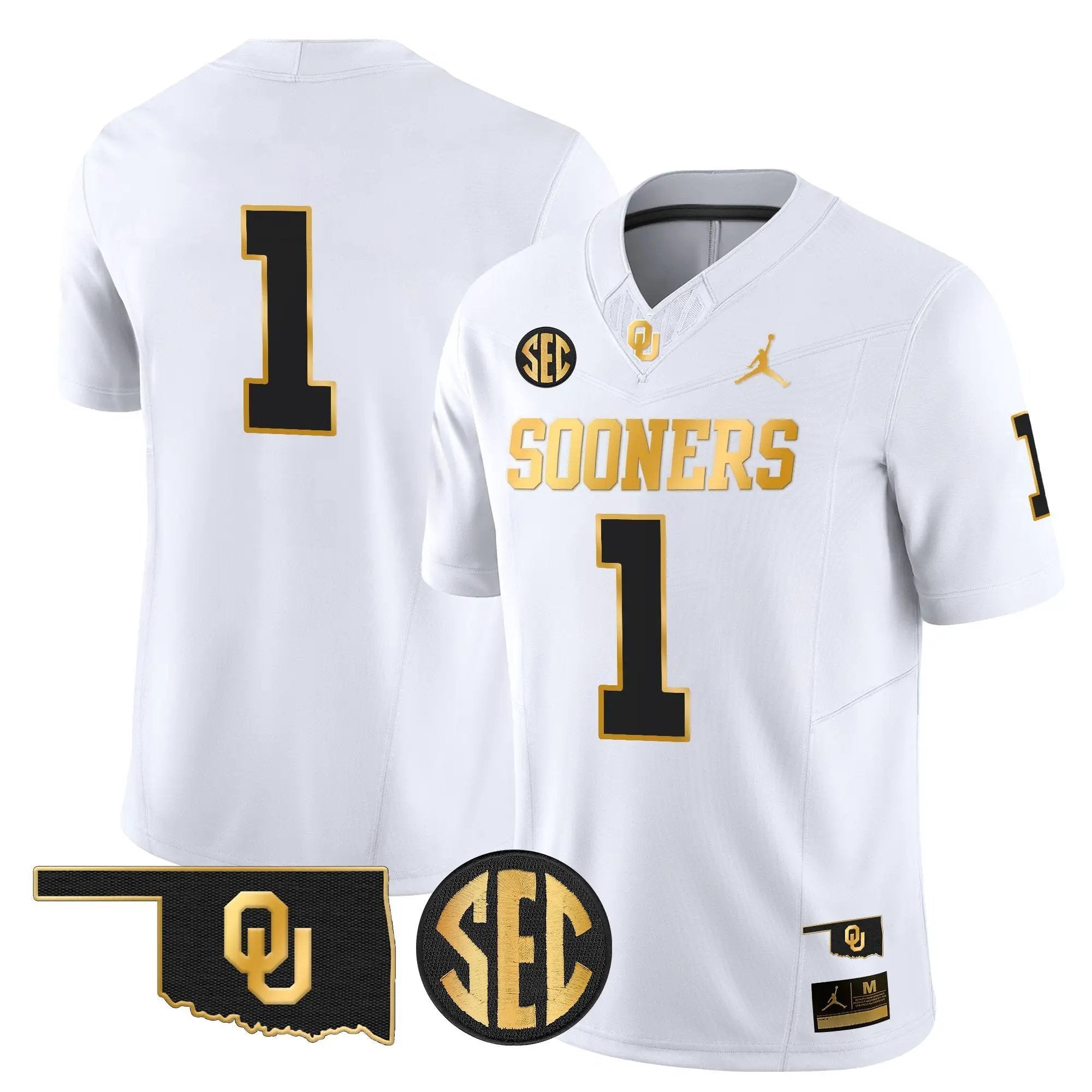 OU 2025 Gold Vapor Limited Jersey - Stitched by Oklahoma Sooners