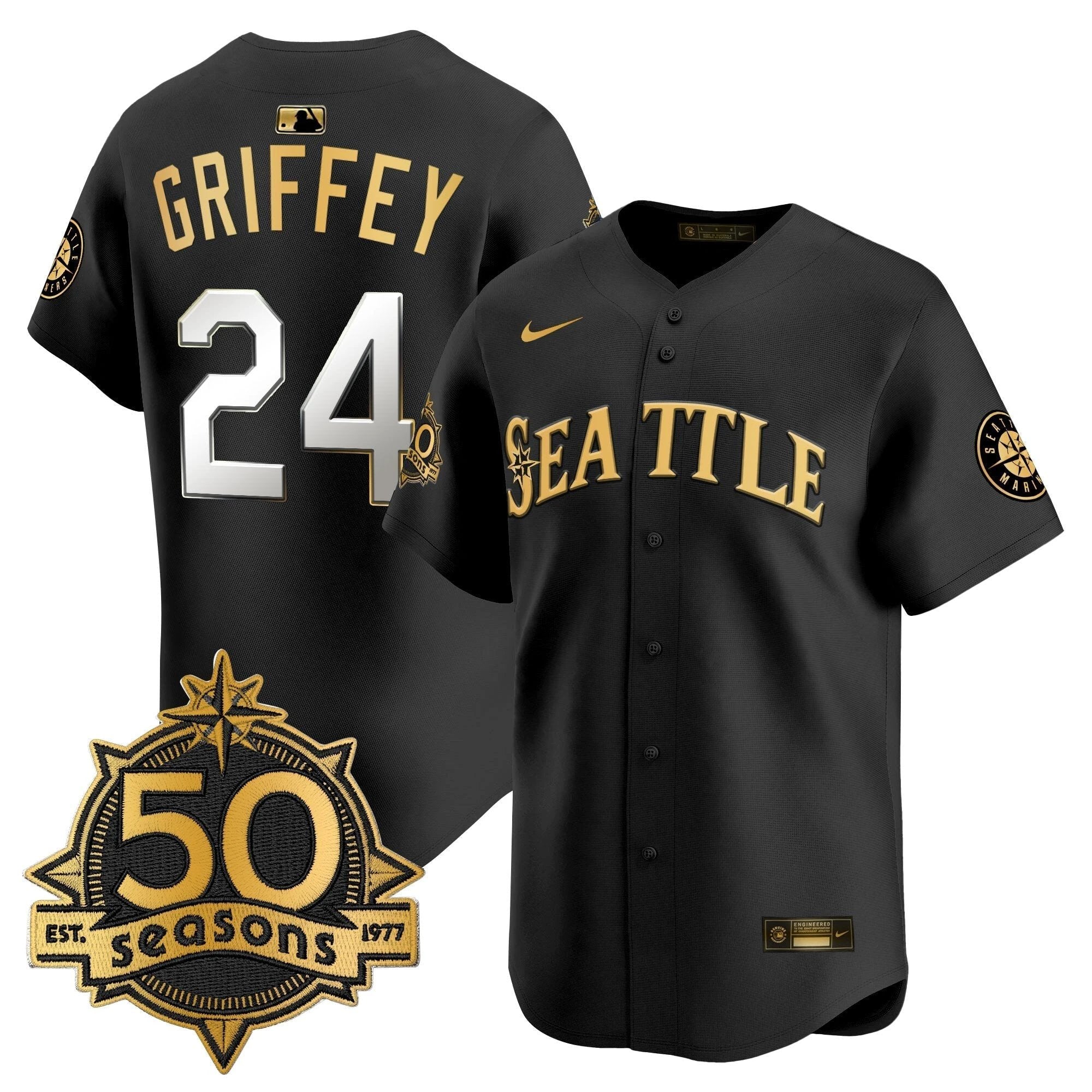 SEA 50 Seasons Patch Vapor Premier Limited Jersey - All Stitched by Magicgearus