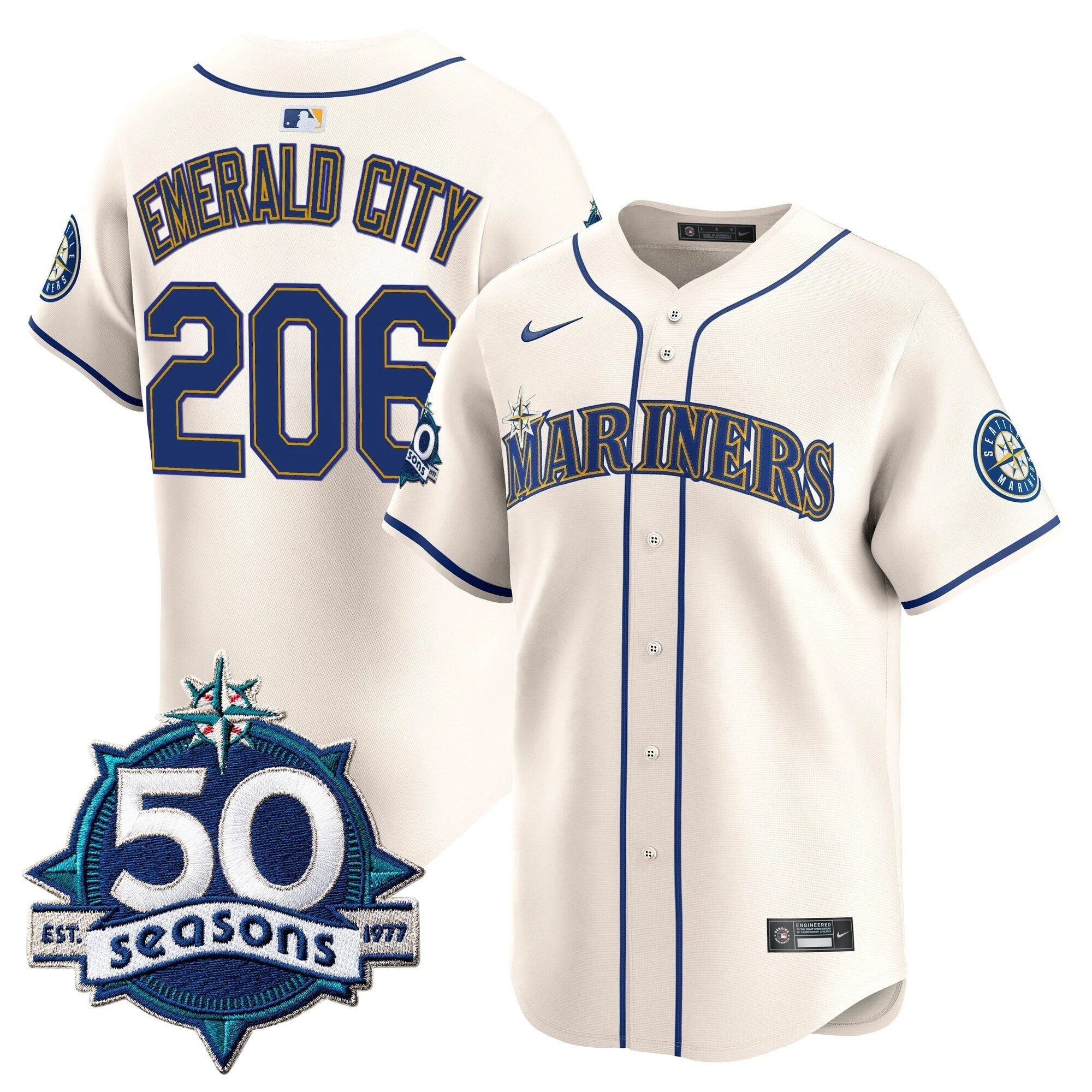 SEA 50 Seasons Patch Vapor Premier Limited Jersey - All Stitched by Magicgearus