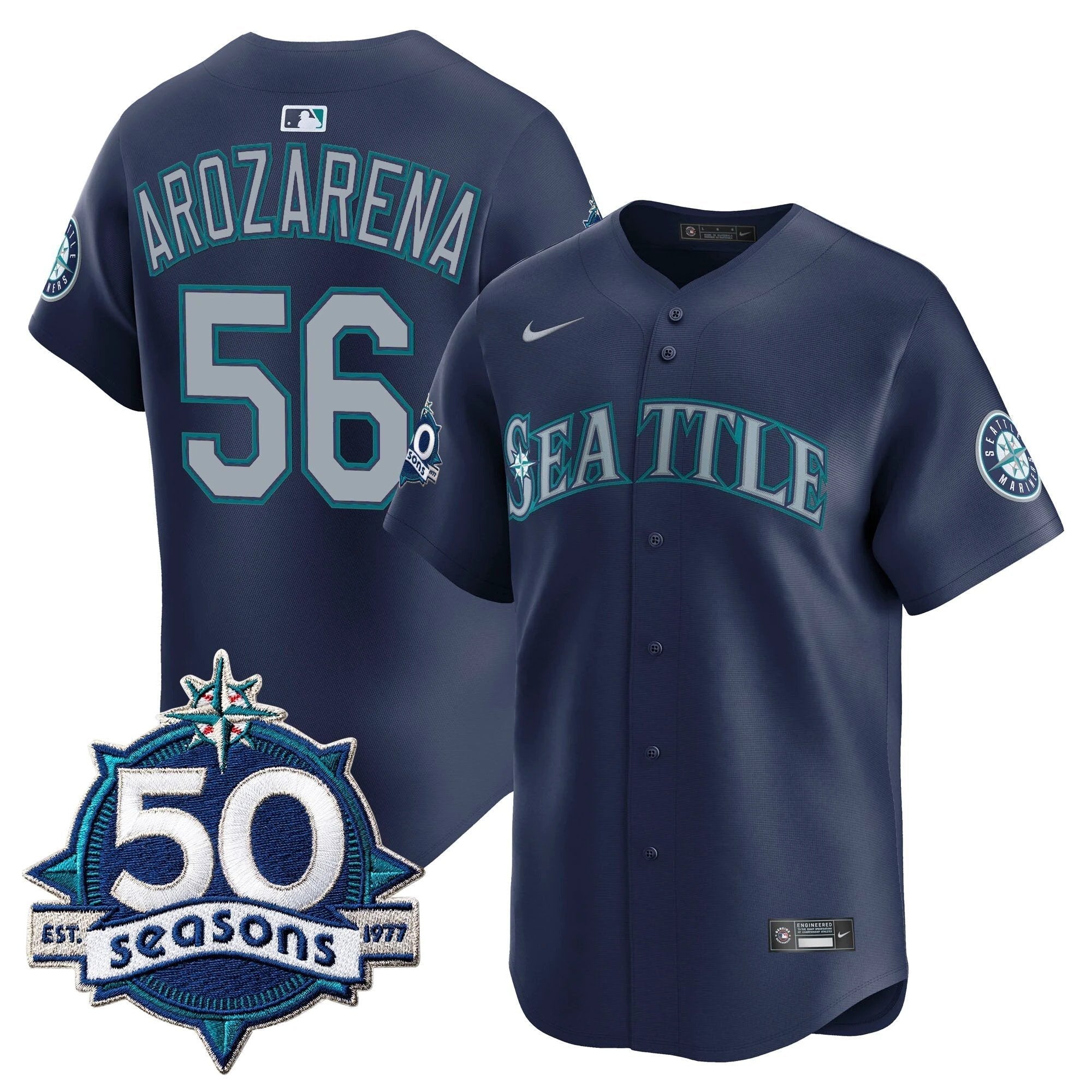 SEA 50 Seasons Patch Vapor Premier Limited Jersey - All Stitched by Magicgearus