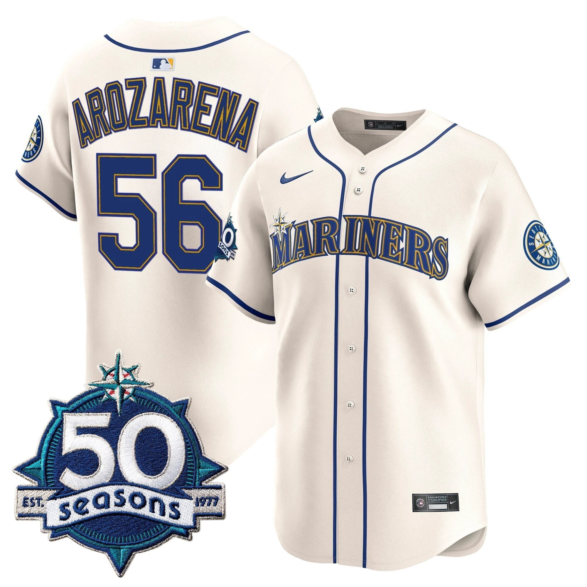 SEA 50 Seasons Patch Vapor Premier Limited Jersey - All Stitched by Magicgearus
