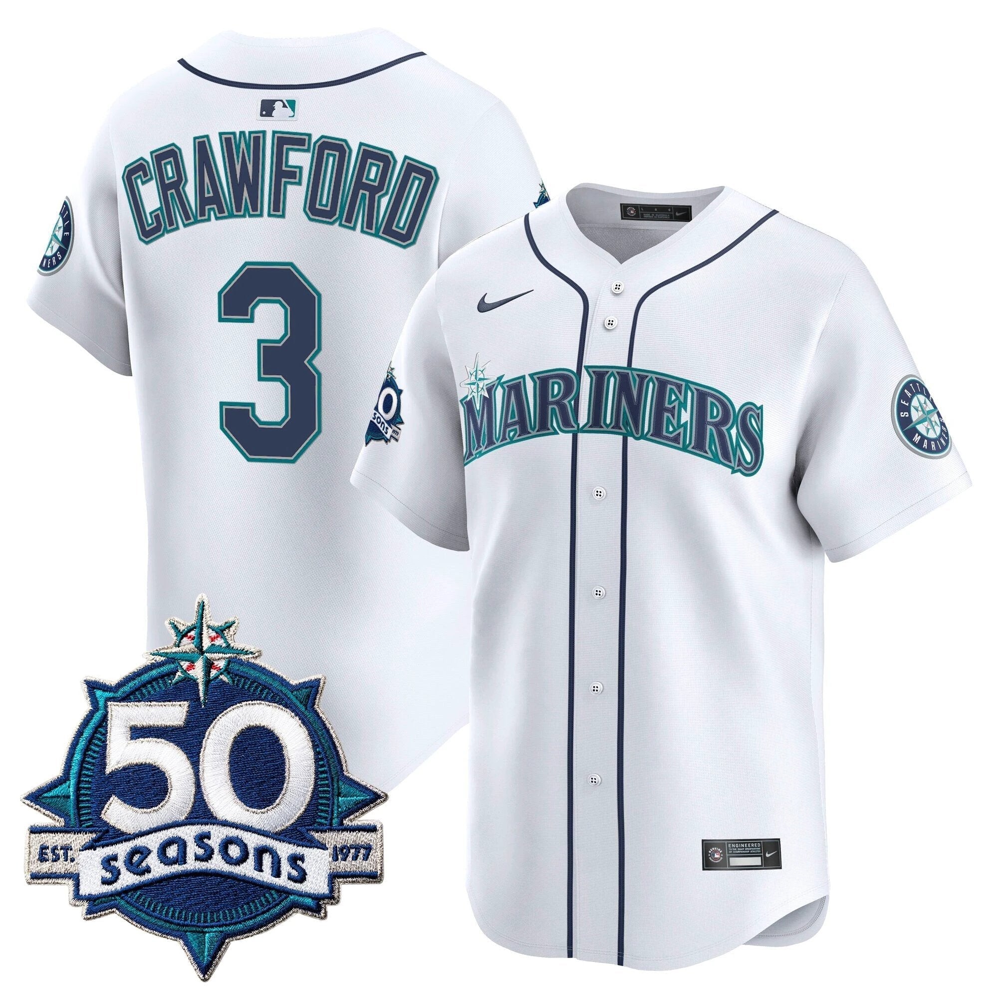 SEA 50 Seasons Patch Vapor Premier Limited Jersey - All Stitched by Magicgearus