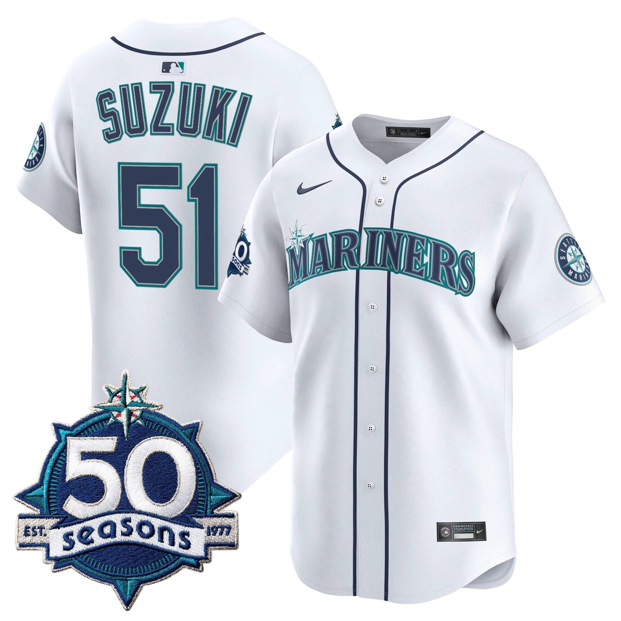 SEA 50 Seasons Patch Vapor Premier Limited Jersey - All Stitched by Magicgearus