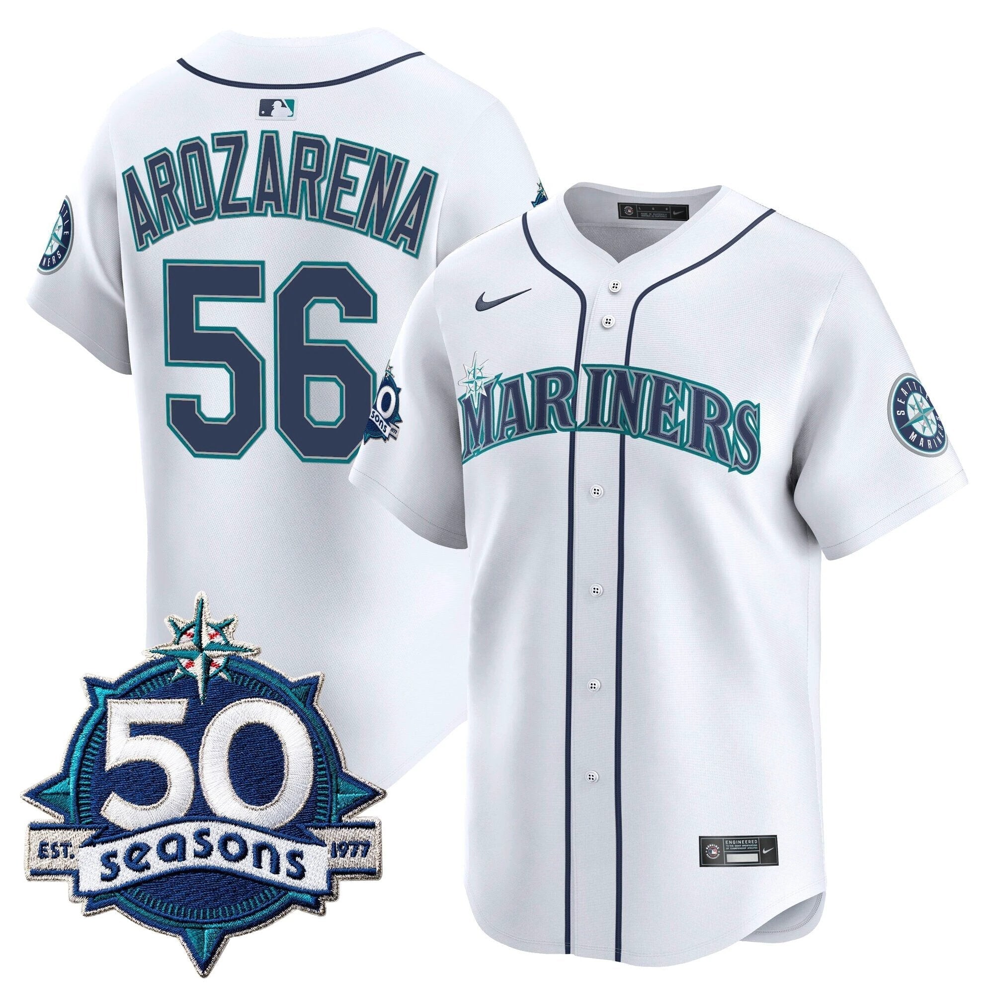 SEA 50 Seasons Patch Vapor Premier Limited Jersey - All Stitched by Magicgearus