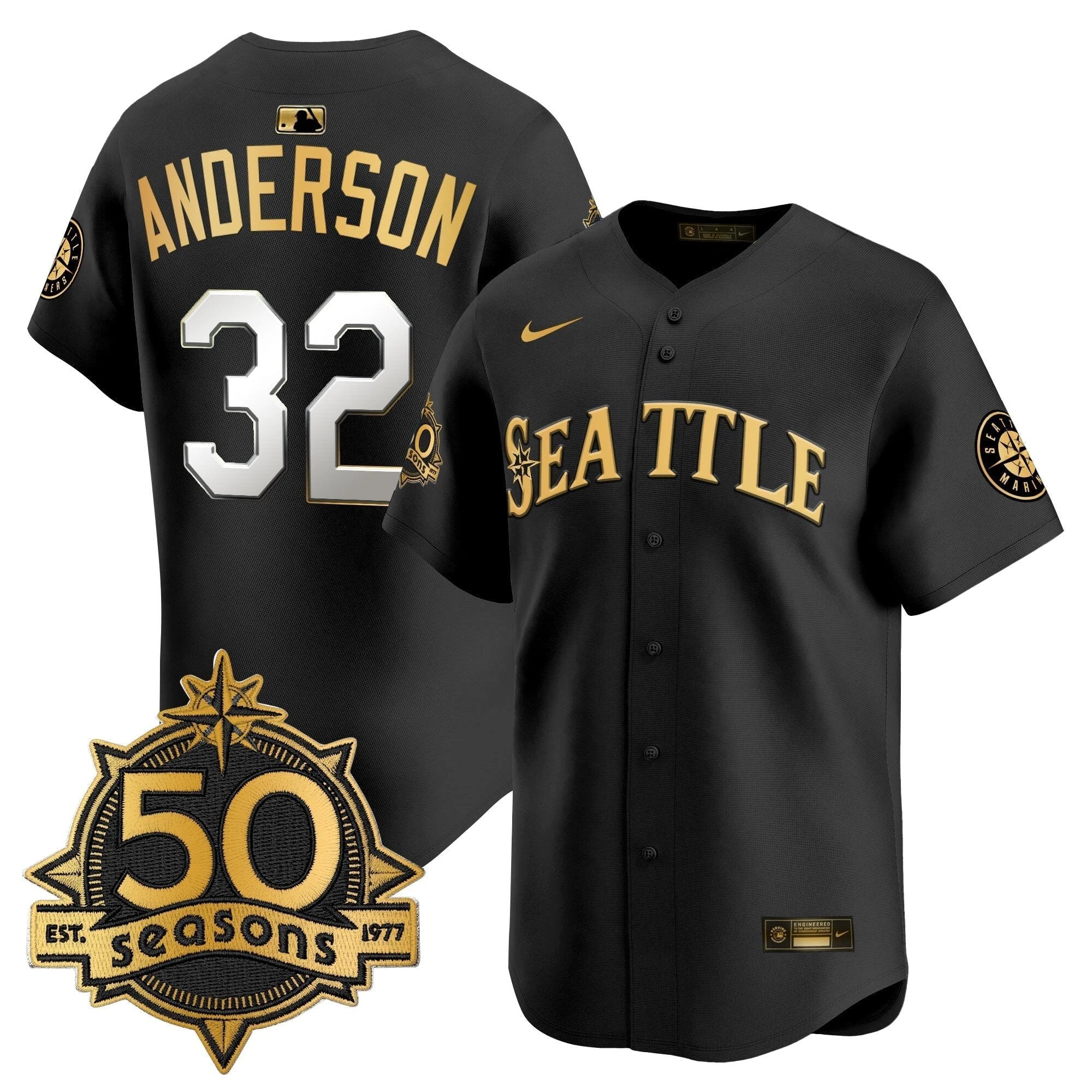 SEA 50 Seasons Patch Vapor Premier Limited Jersey - All Stitched by Magicgearus