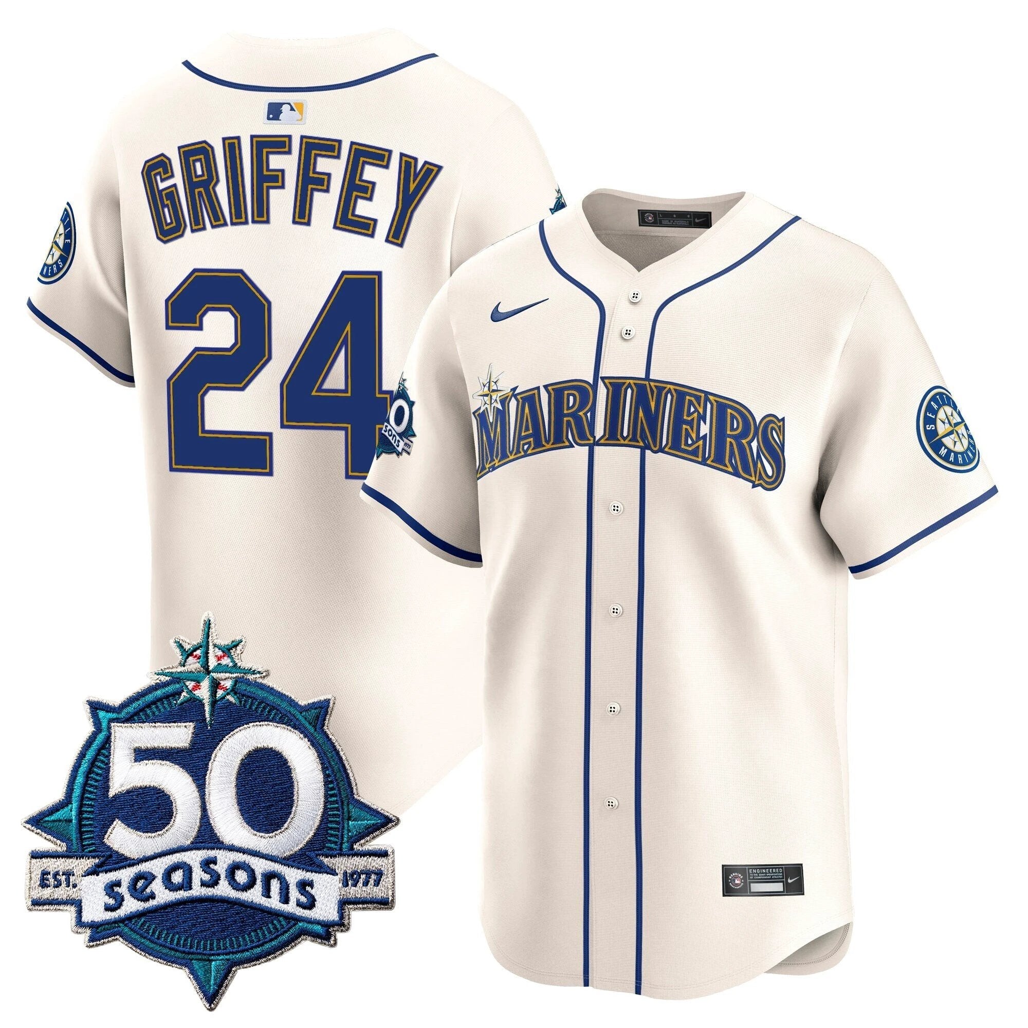 SEA 50 Seasons Patch Vapor Premier Limited Jersey - All Stitched by Magicgearus