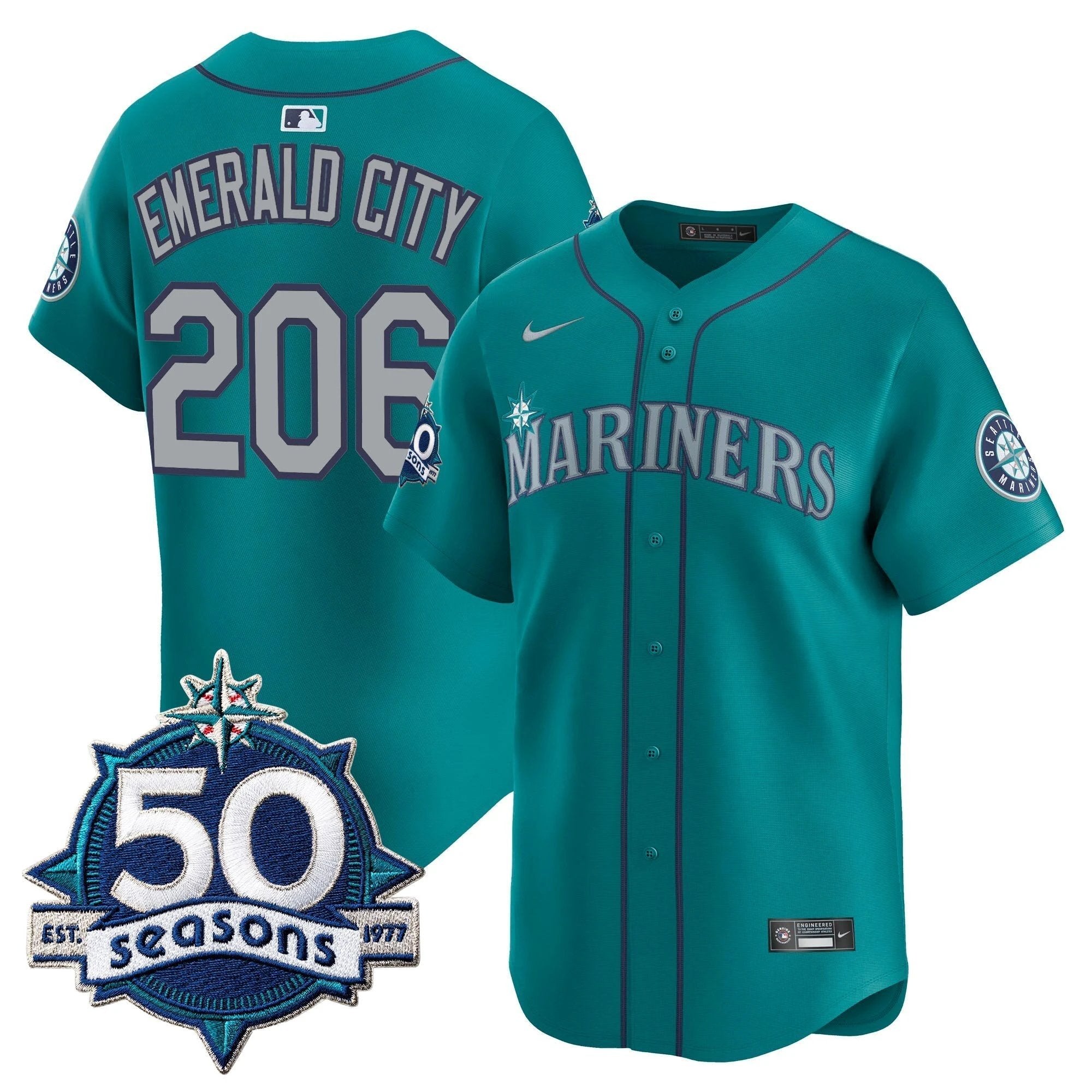 SEA 50 Seasons Patch Vapor Premier Limited Jersey - All Stitched by Magicgearus