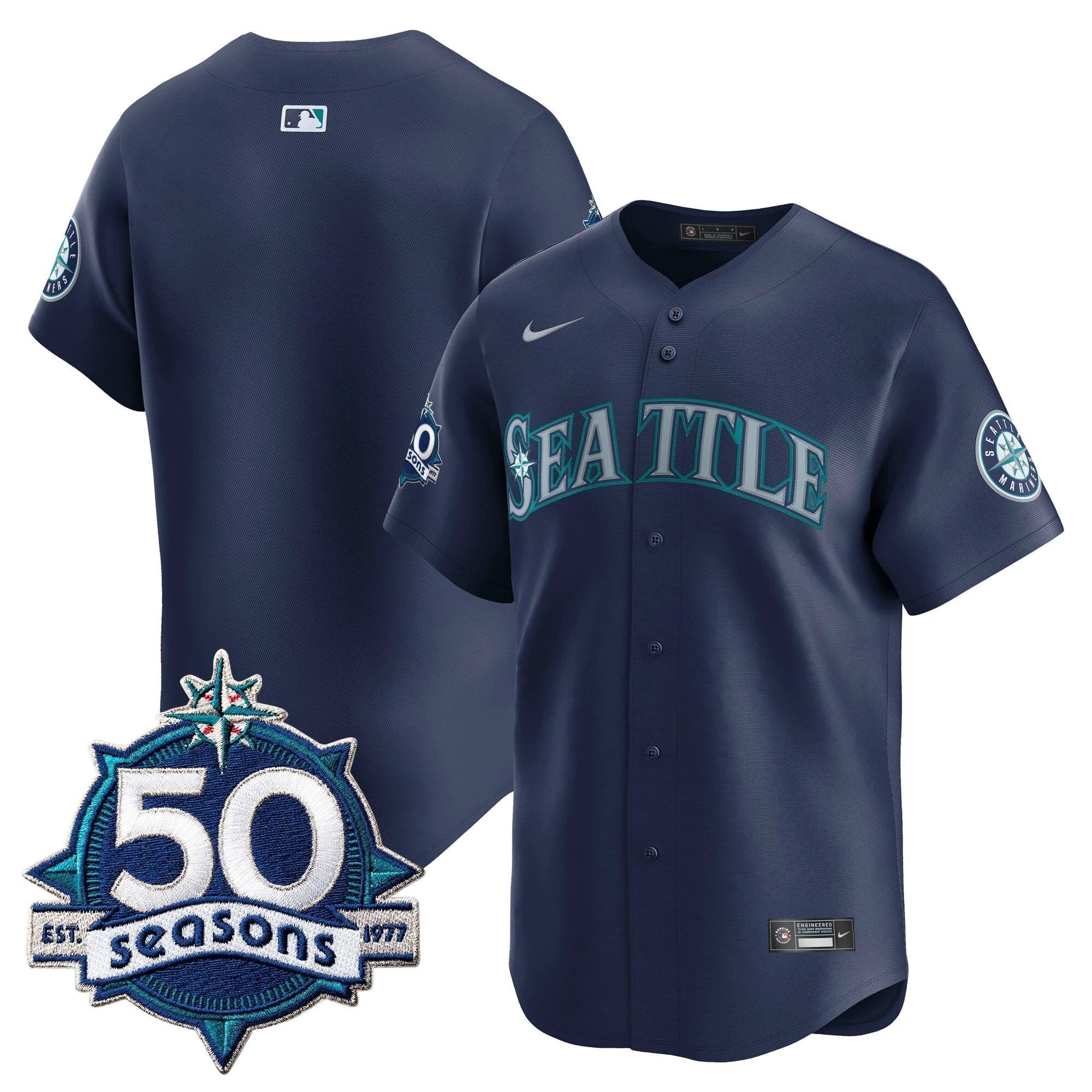 SEA 50 Seasons Patch Vapor Premier Limited Jersey - All Stitched by Magicgearus